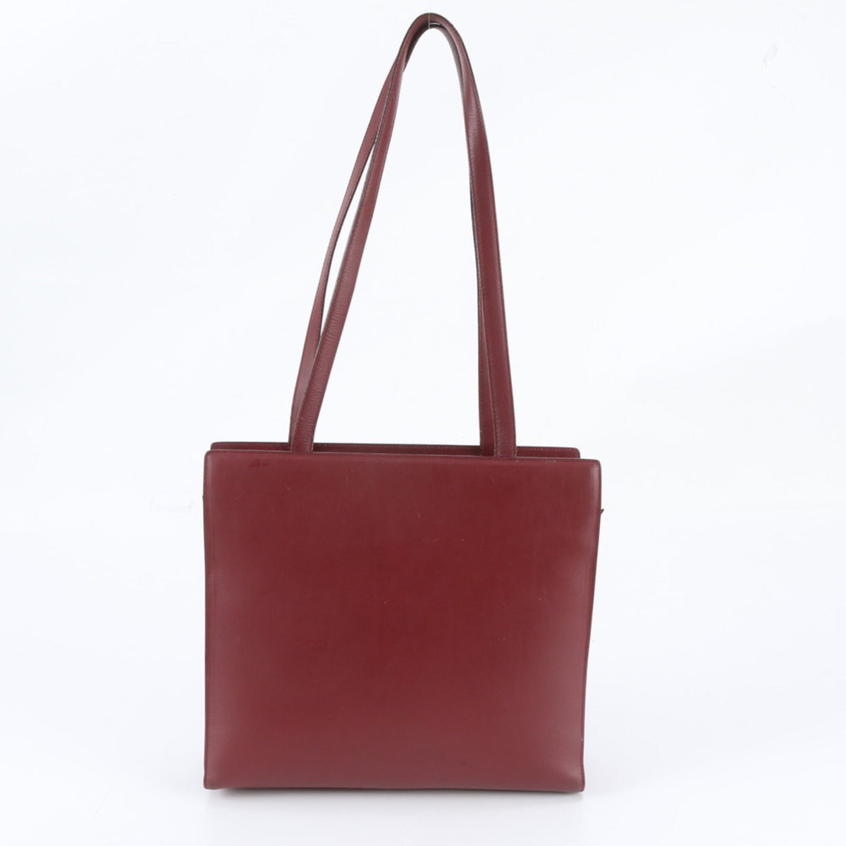 Prada Red Color Wine Leather Handbag Shoulder Bag Tote Bag (Pre-Owned)