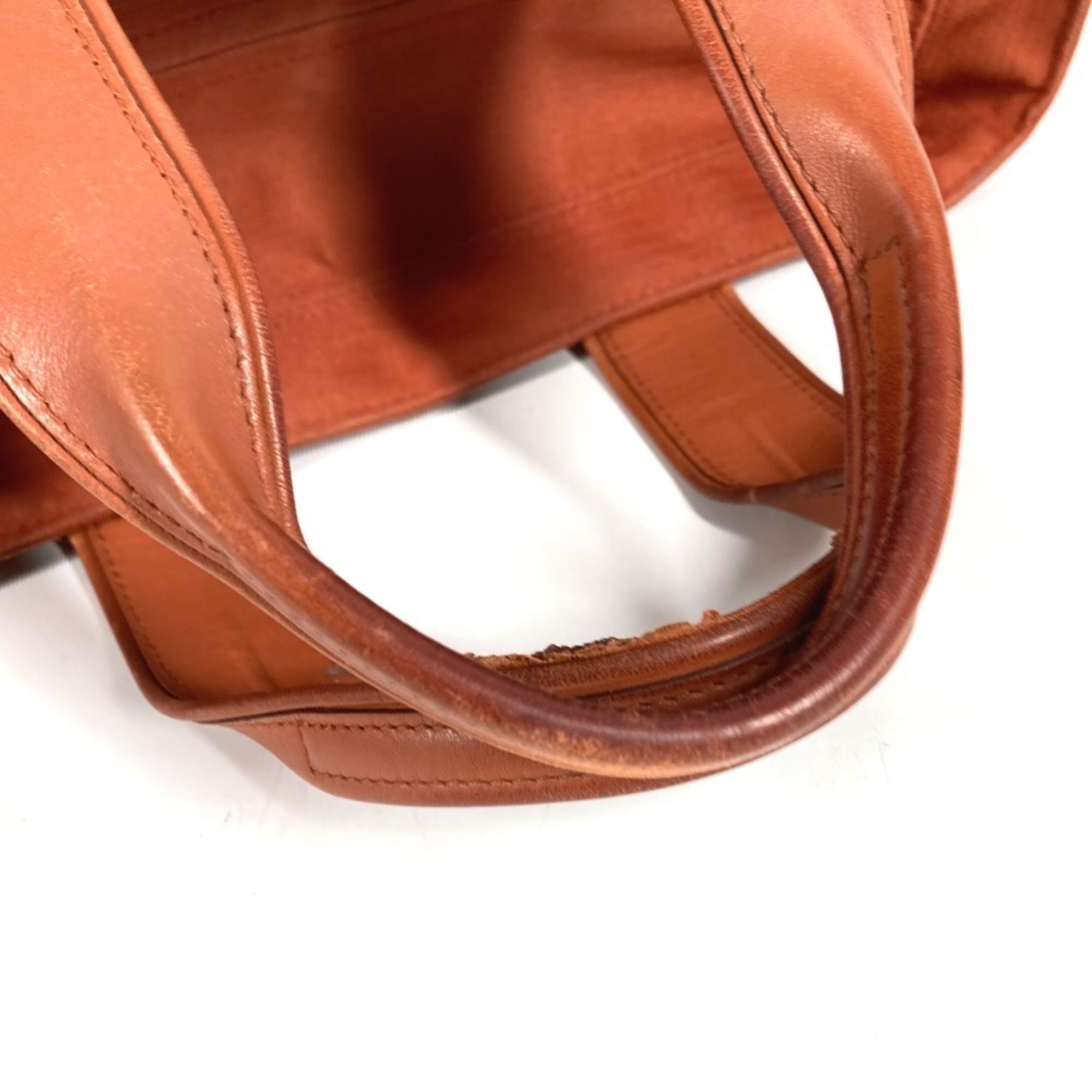 Hermes Orange Cotton Handbag Tote Bag (Pre-Owned)
