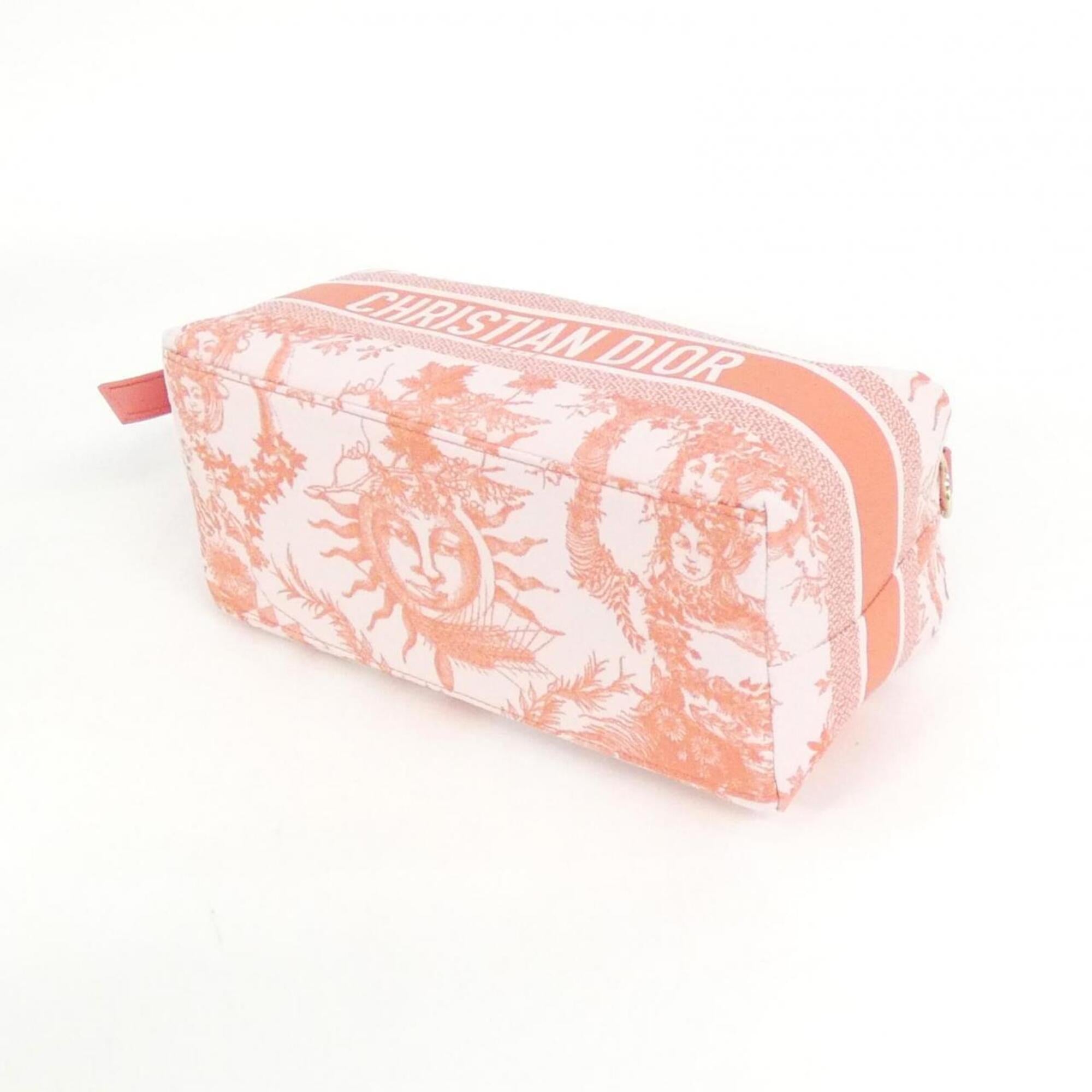 Christian Dior Orange Canvas Pouch (Pre-Owned)