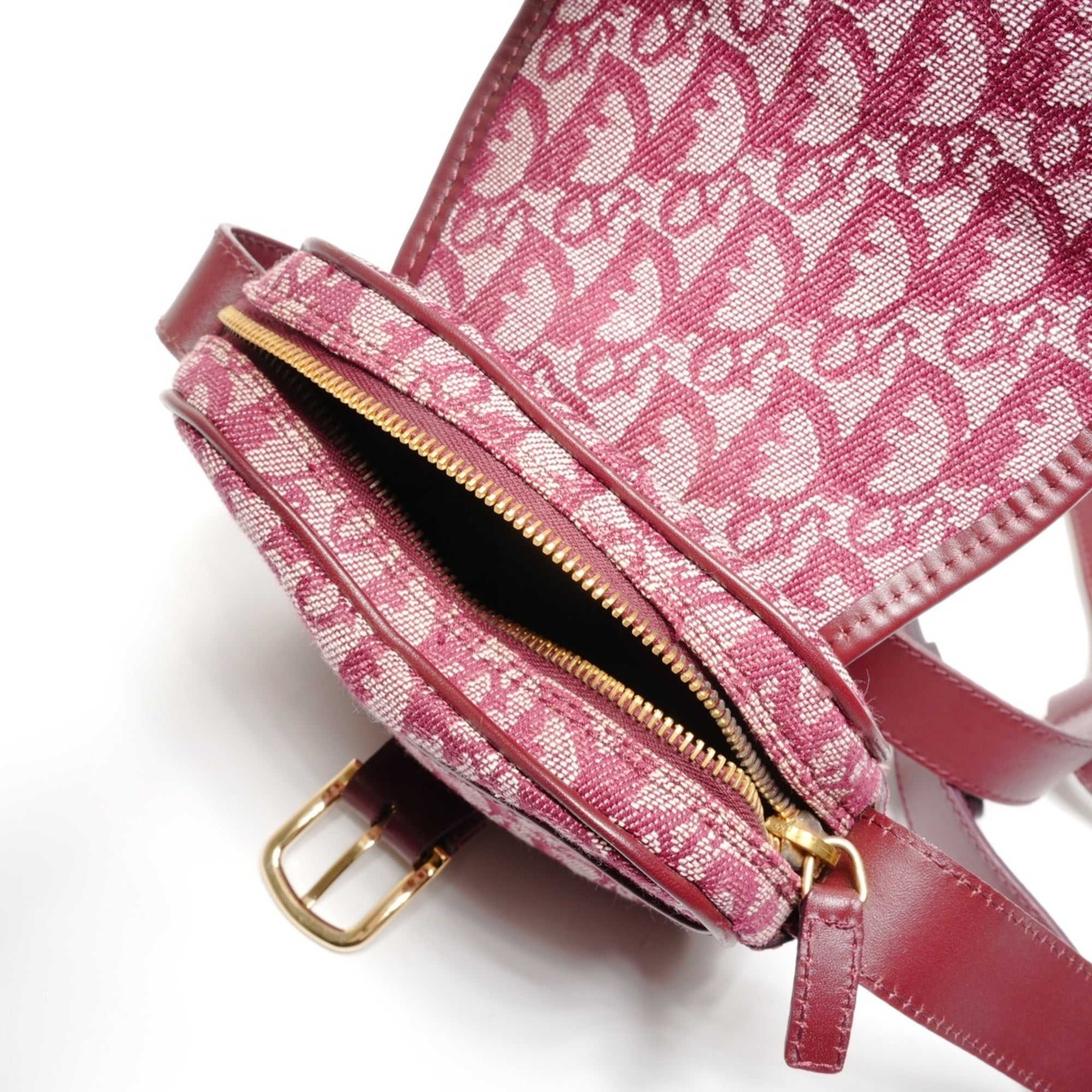 Christian Dior Trotter Red Color Canvas Shoulder Bag (Pre-Owned)