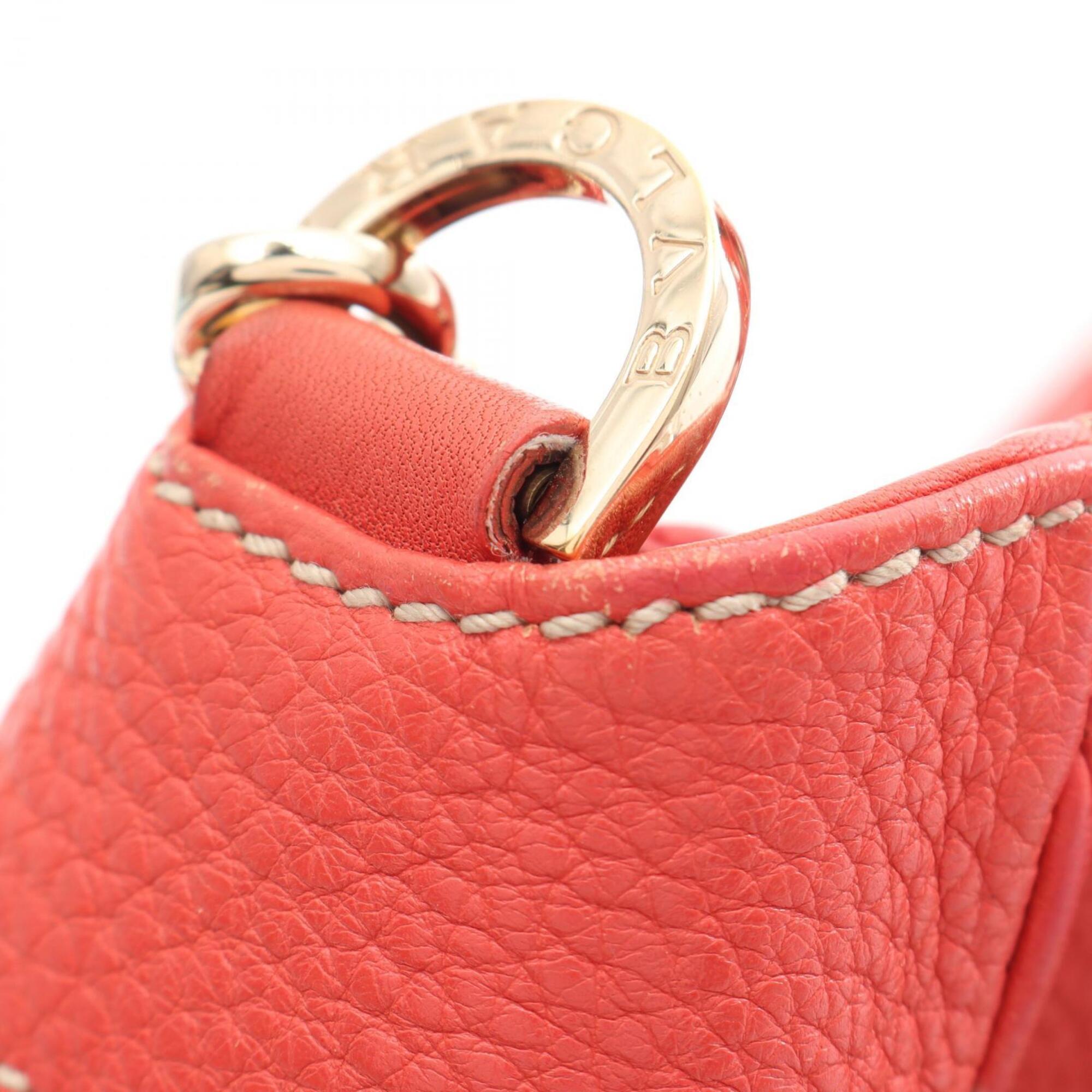 Bvlgari Beige Pink Canvas Leather Handbag (Pre-Owned)