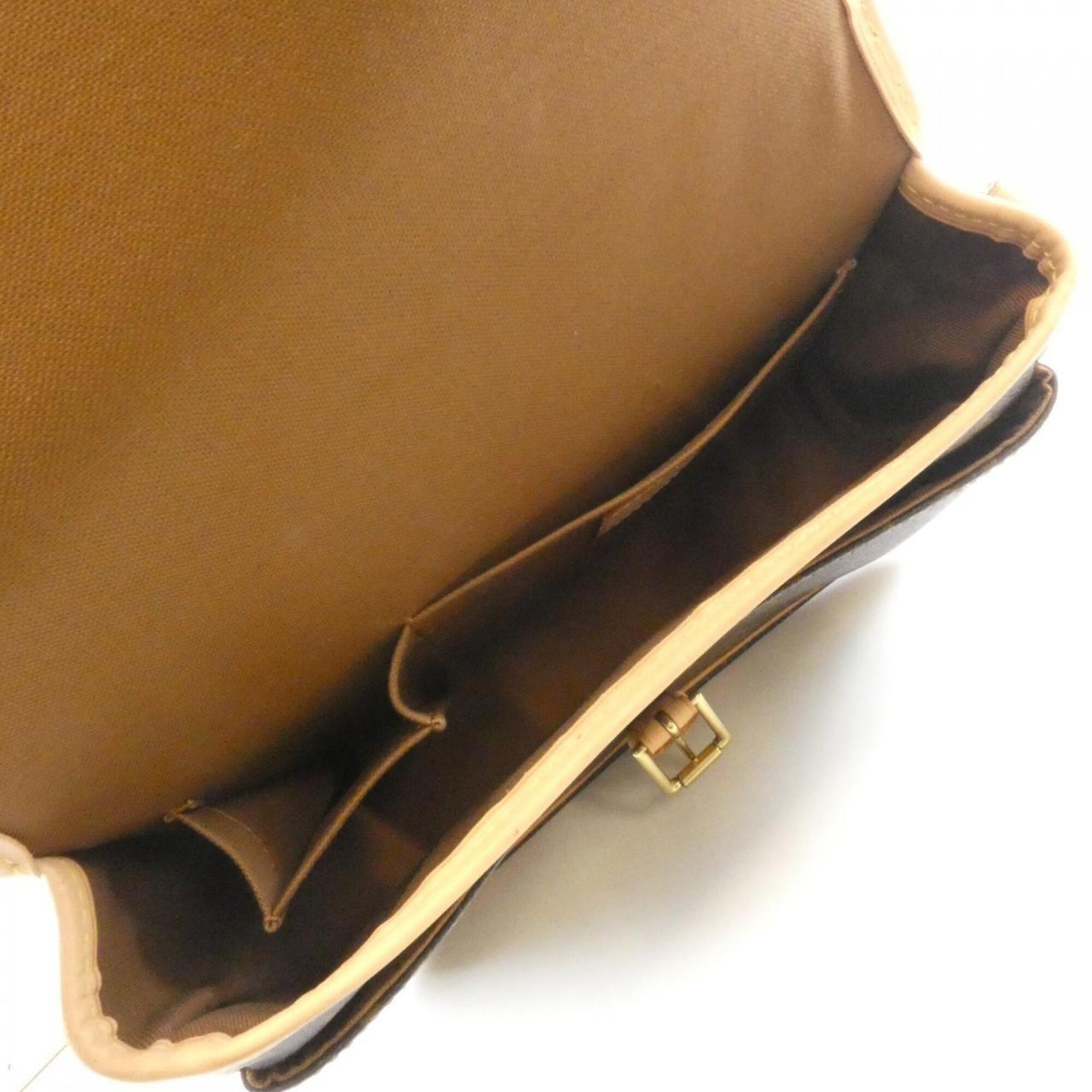 Louis Vuitton Marron Coated Canvas Shoulder Bag (Pre-Owned)