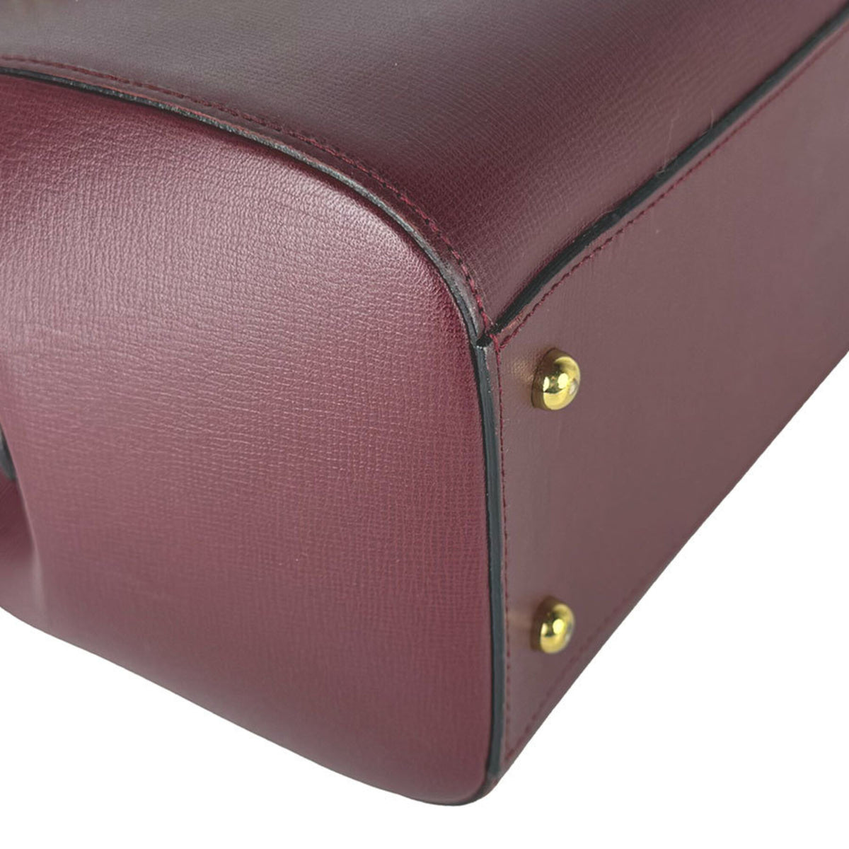 Cartier Bordeaux Leather Handbag (Pre-Owned)