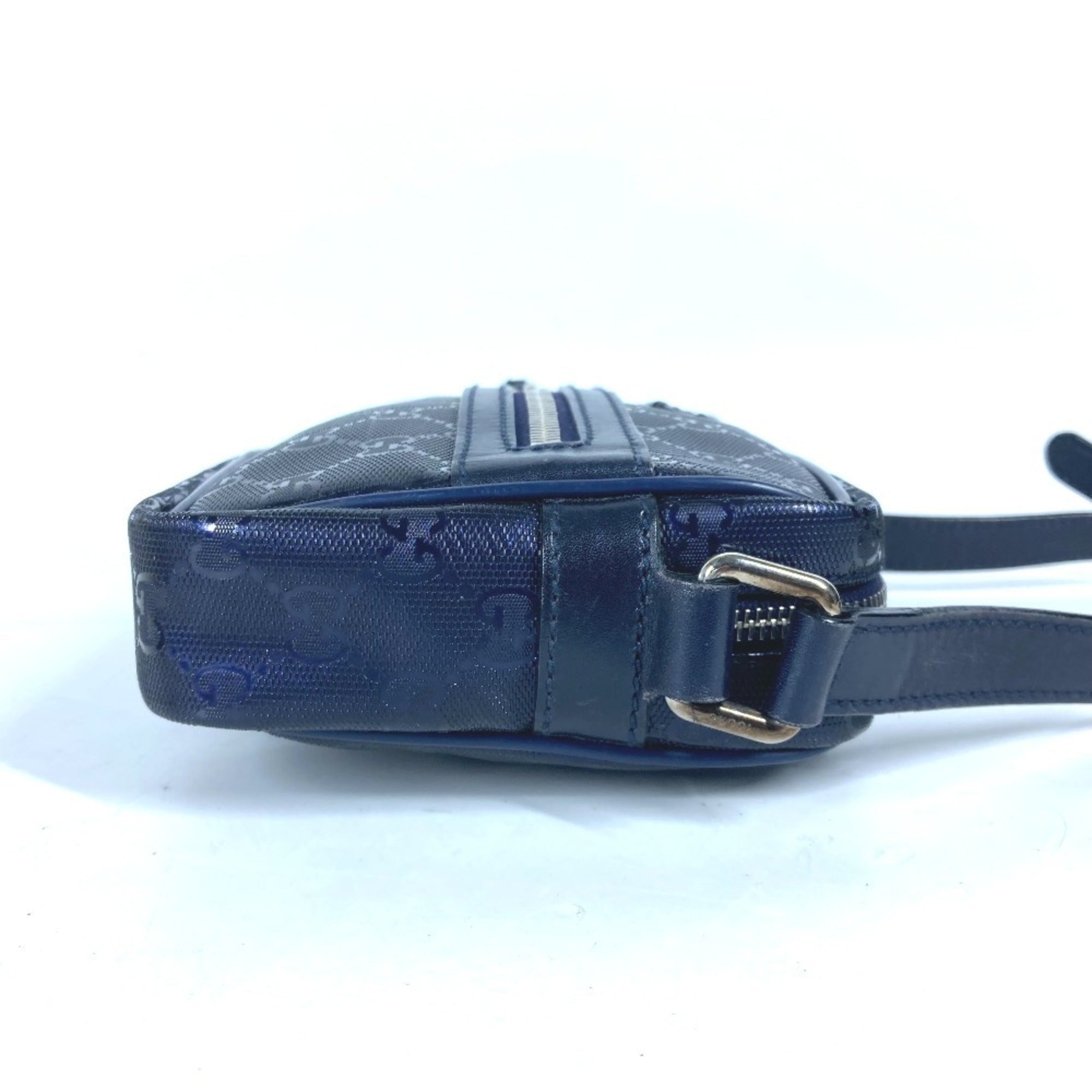 Gucci Gg Imprimé Blue Gg Imprimé Pochette Shoulder Bag (Pre-Owned)