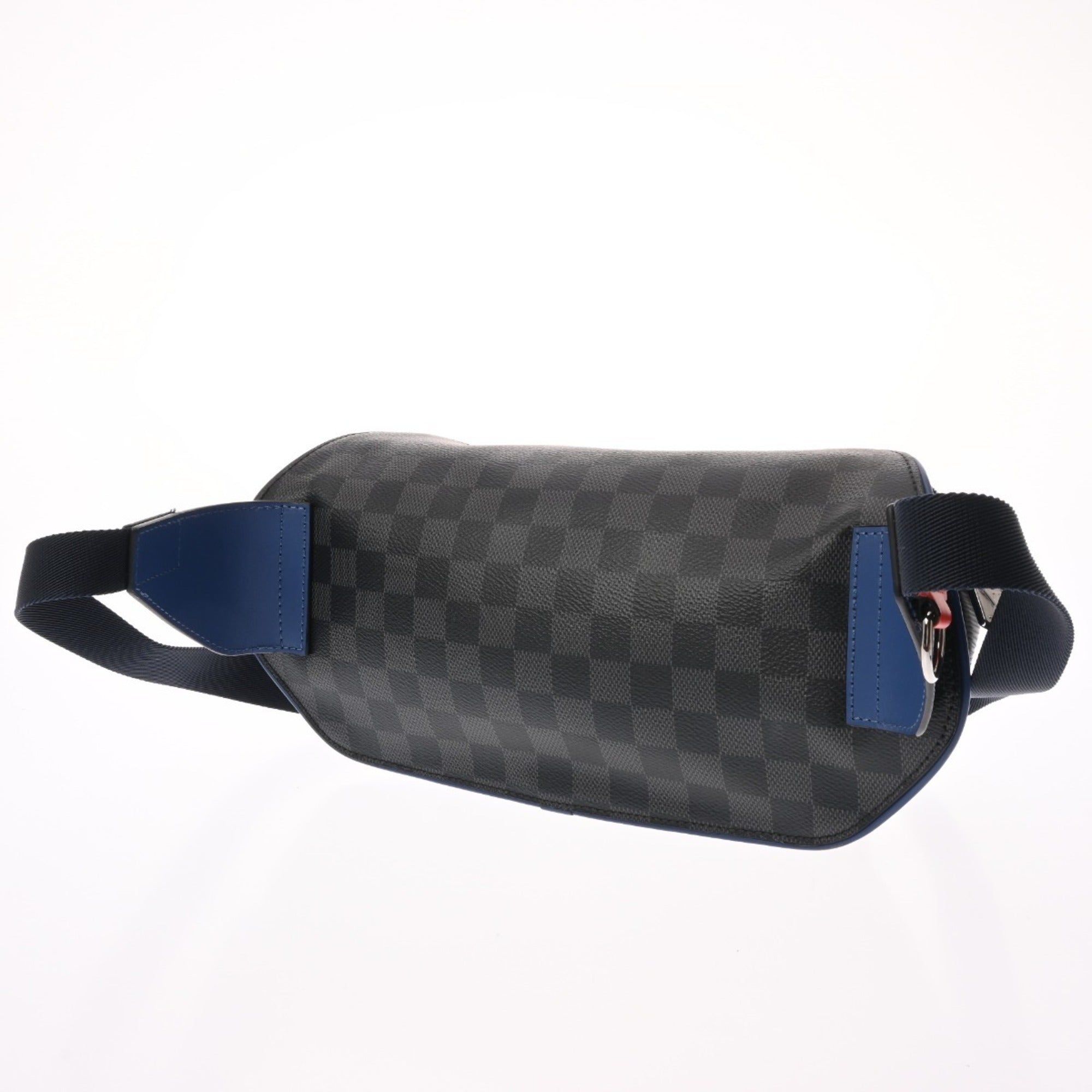 Louis Vuitton Blue Gray Indigo Epi Leather Damier Graphite Canvas Sling Bag (Pre-Owned)