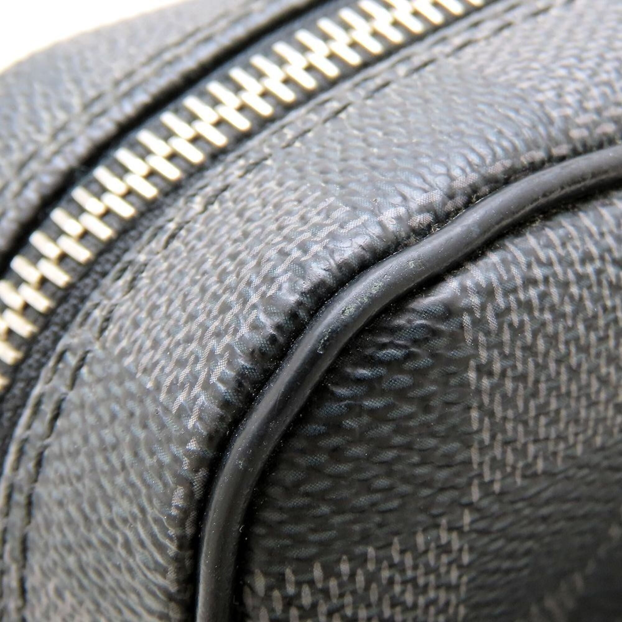 Louis Vuitton Black Gray Damier Canvas Shoulder Bag (Pre-Owned)