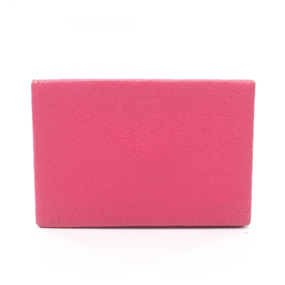 Hermes Pink Rose Shocking Chevre Leather Leather Coin Purse/Coin Case (Pre-Owned)