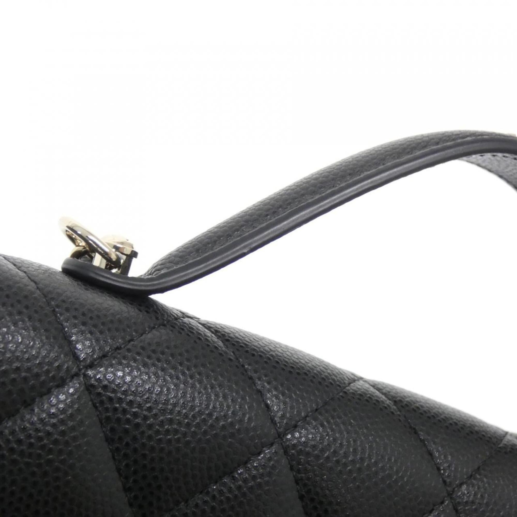 Chanel Black Grained Calfskin Backpack (Pre-Owned)