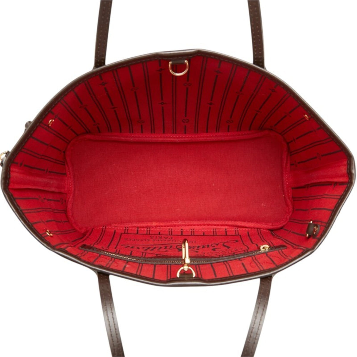 Louis Vuitton Damier Brown Cerise Red Color Pvc Leather Shoulder Bag Tote Bag (Pre-Owned)