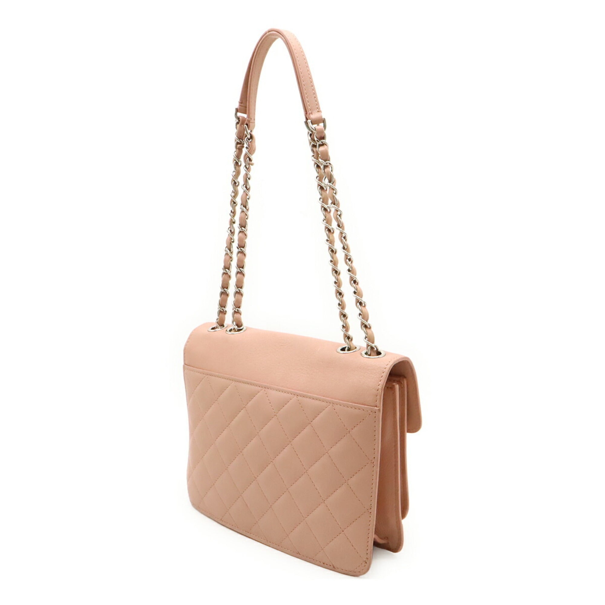Chanel Pink Leather Shoulder Bag (Pre-Owned)