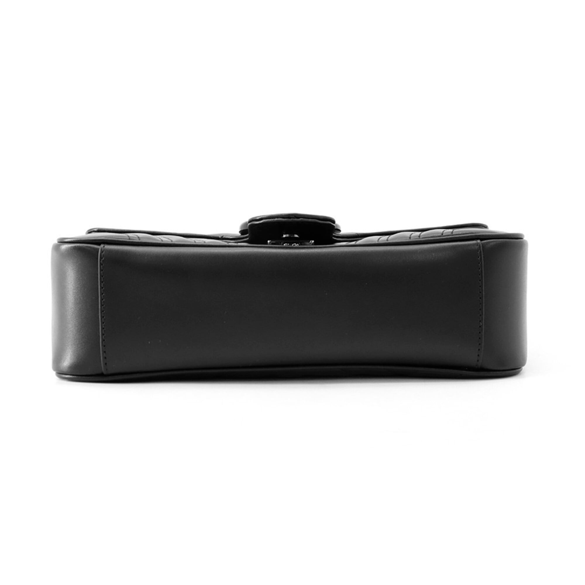 Gucci Black Leather Handbag Shoulder Bag (Pre-Owned)