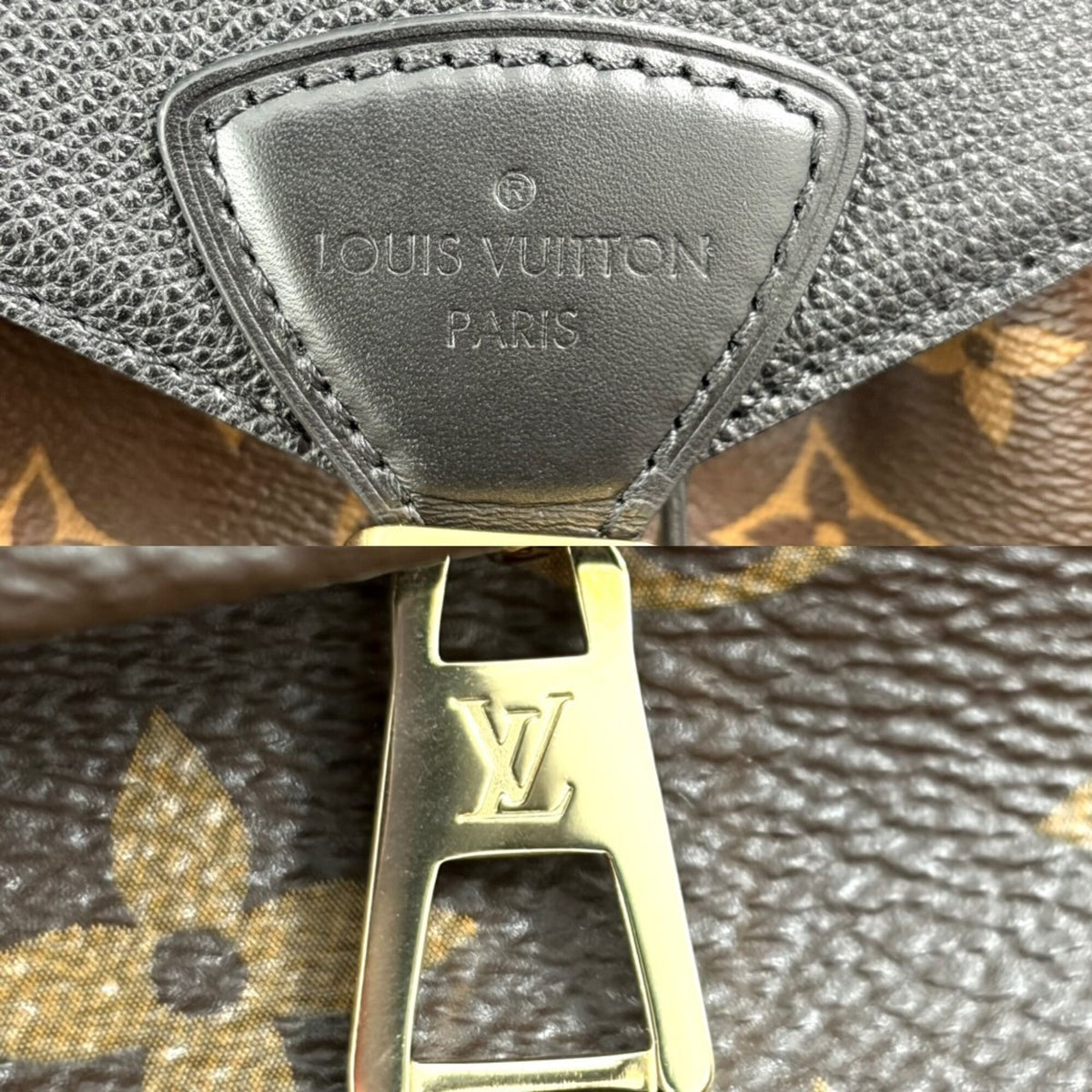 Louis Vuitton Black Brown Monogram Backpack (Pre-Owned)