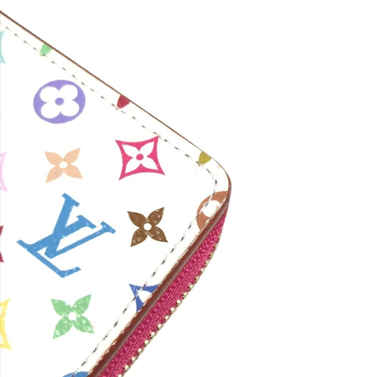 Louis Vuitton Pink White Monogram Multicolore Wallet (Bi-Fold) (Pre-Owned)