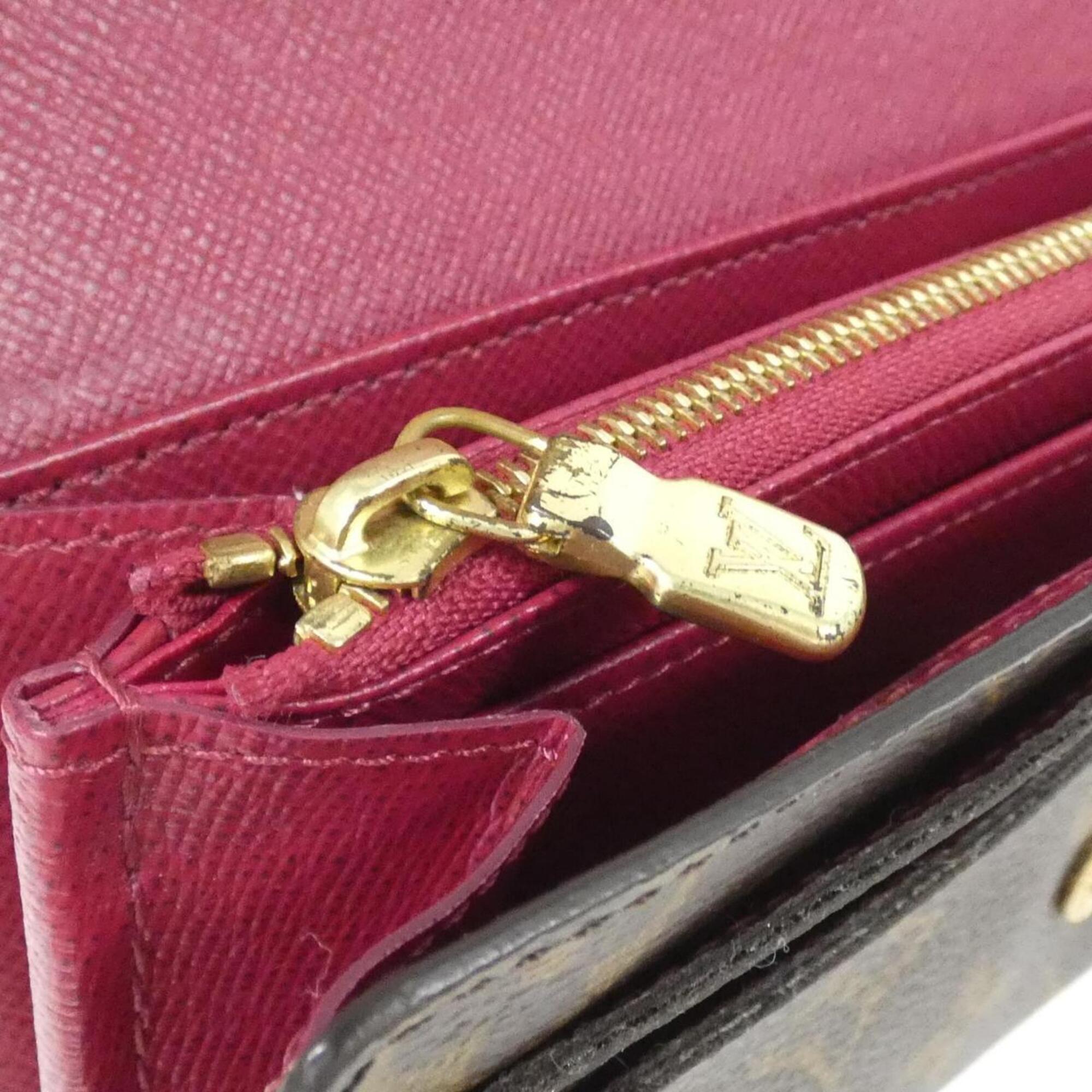 Louis Vuitton Brown Coated Canvas Long Wallet (Bi-Fold) (Pre-Owned)