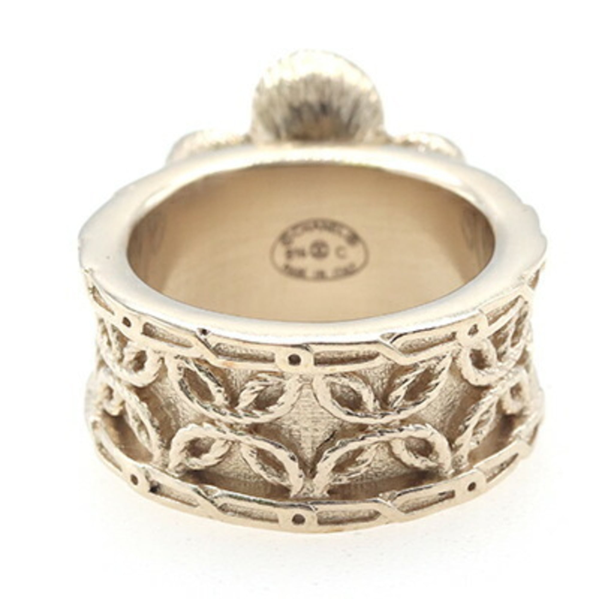Chanel Gold Metal Band Ring (Pre-Owned)