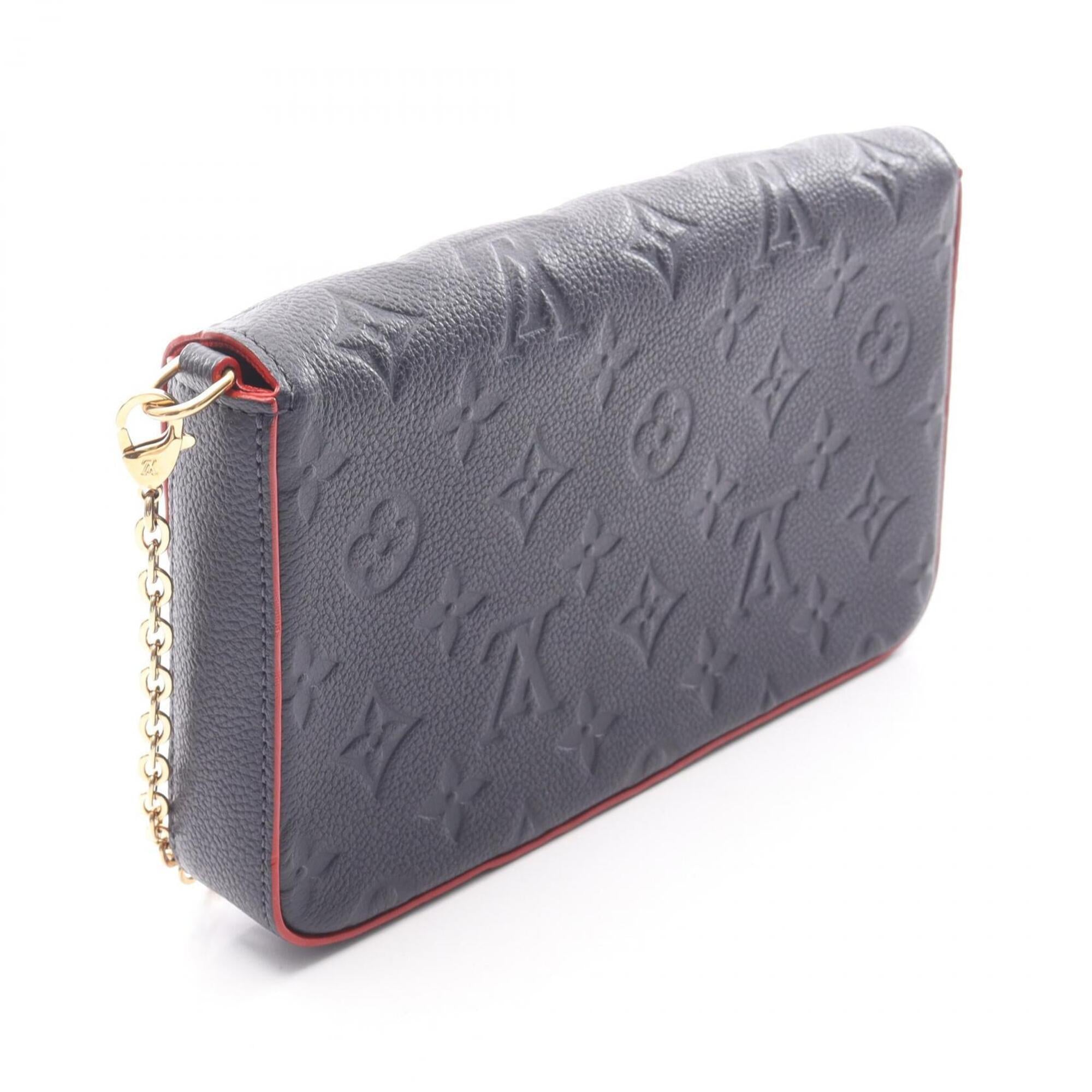 Louis Vuitton Marine Rouge Navy Red Color Monogram Empreinte Pochette Shoulder Bag (Pre-Owned)