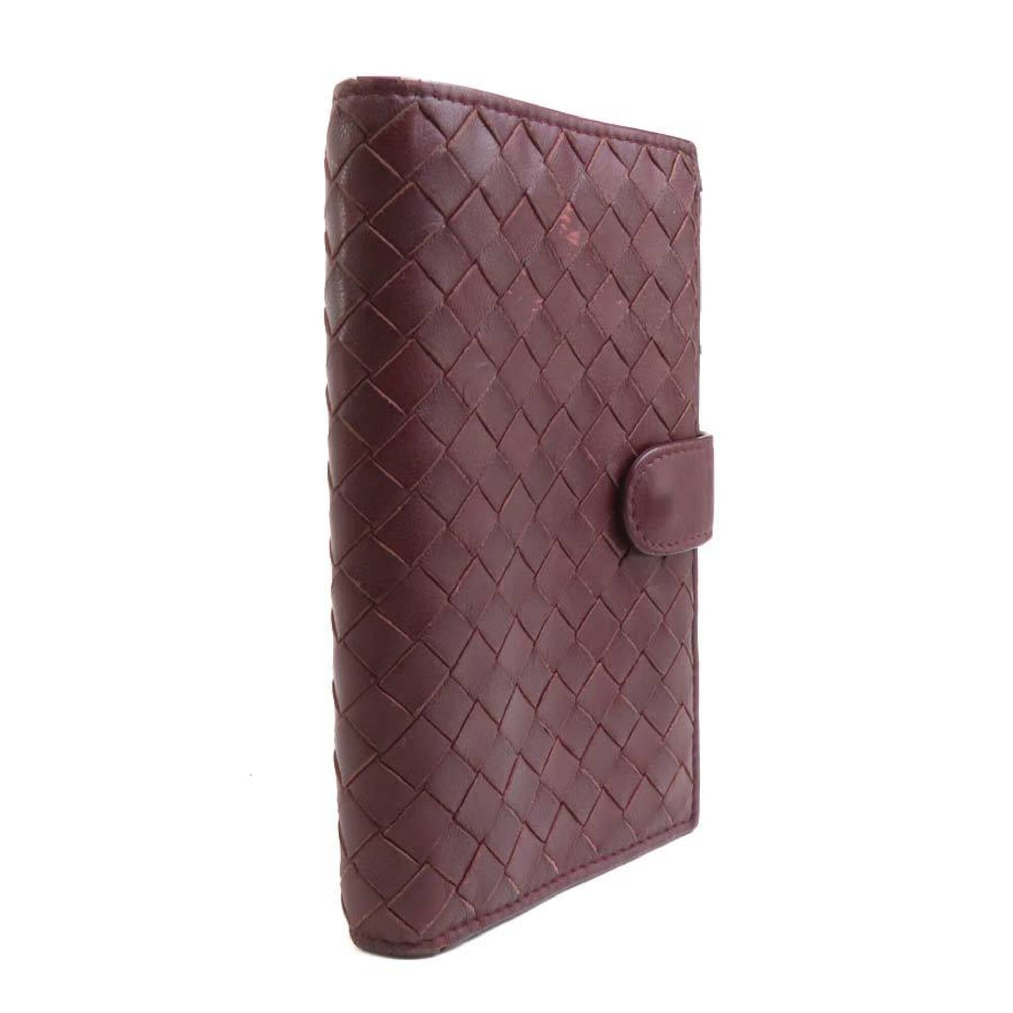 Bottega Veneta Burgundy Intrecciato Wallet (Bi-Fold) (Pre-Owned)