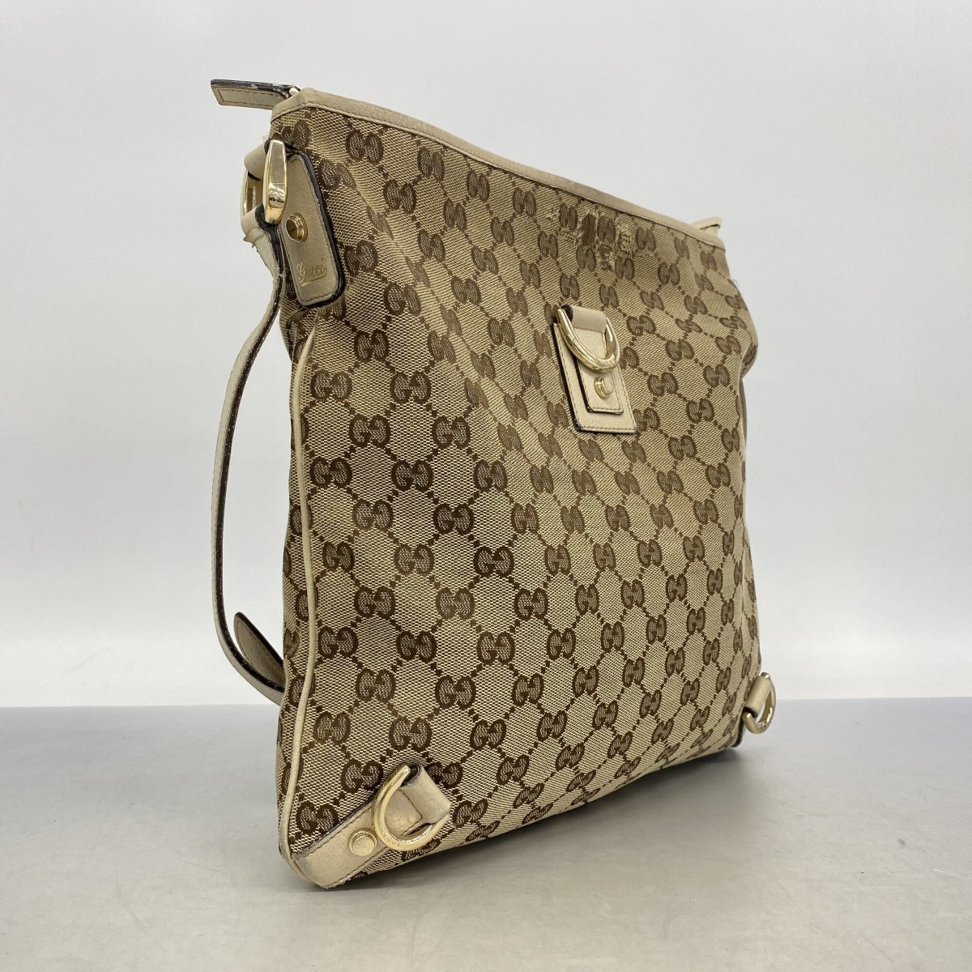 Gucci Brown Canvas Shoulder Bag (Pre-Owned)