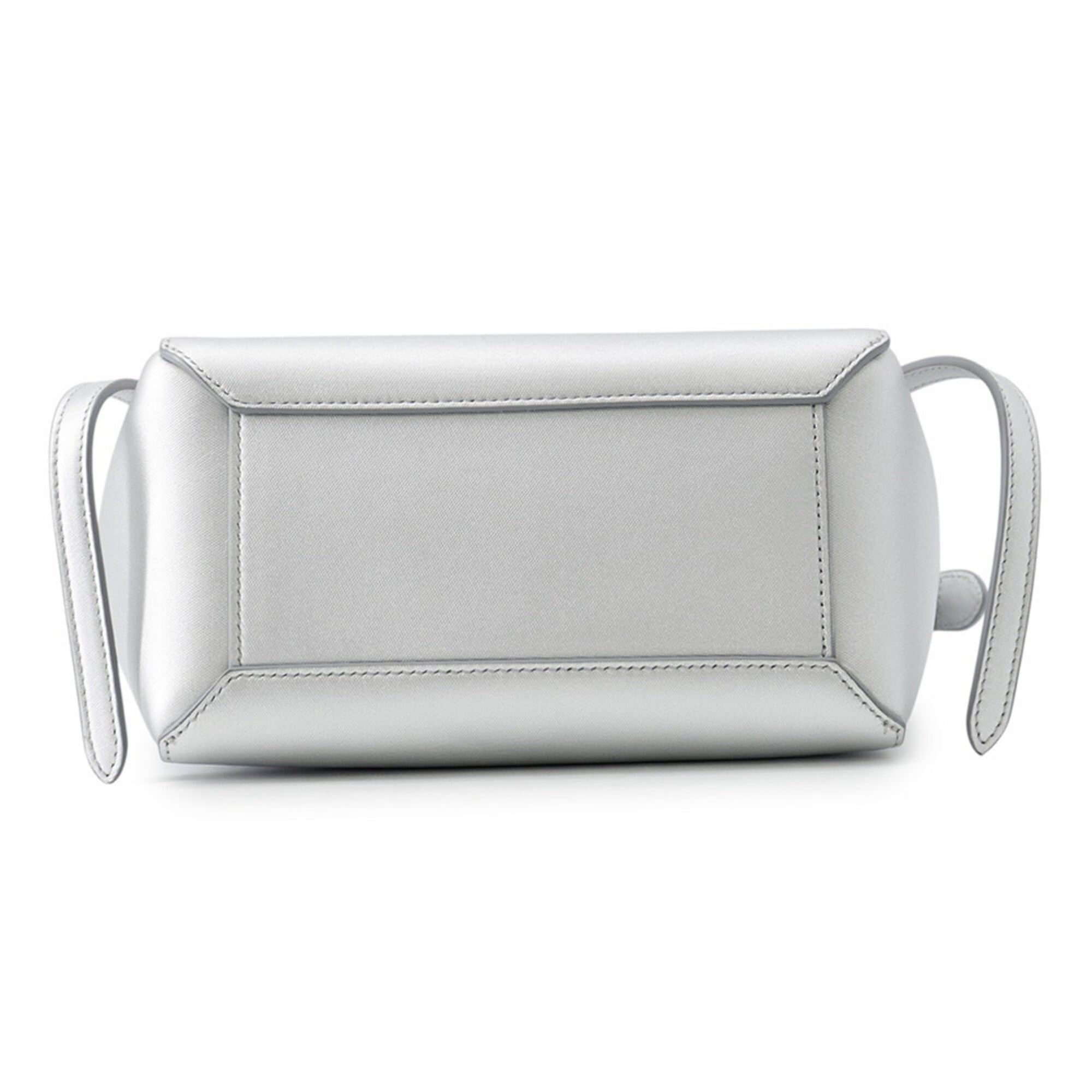 Celine Silver Leather Handbag (Pre-Owned)