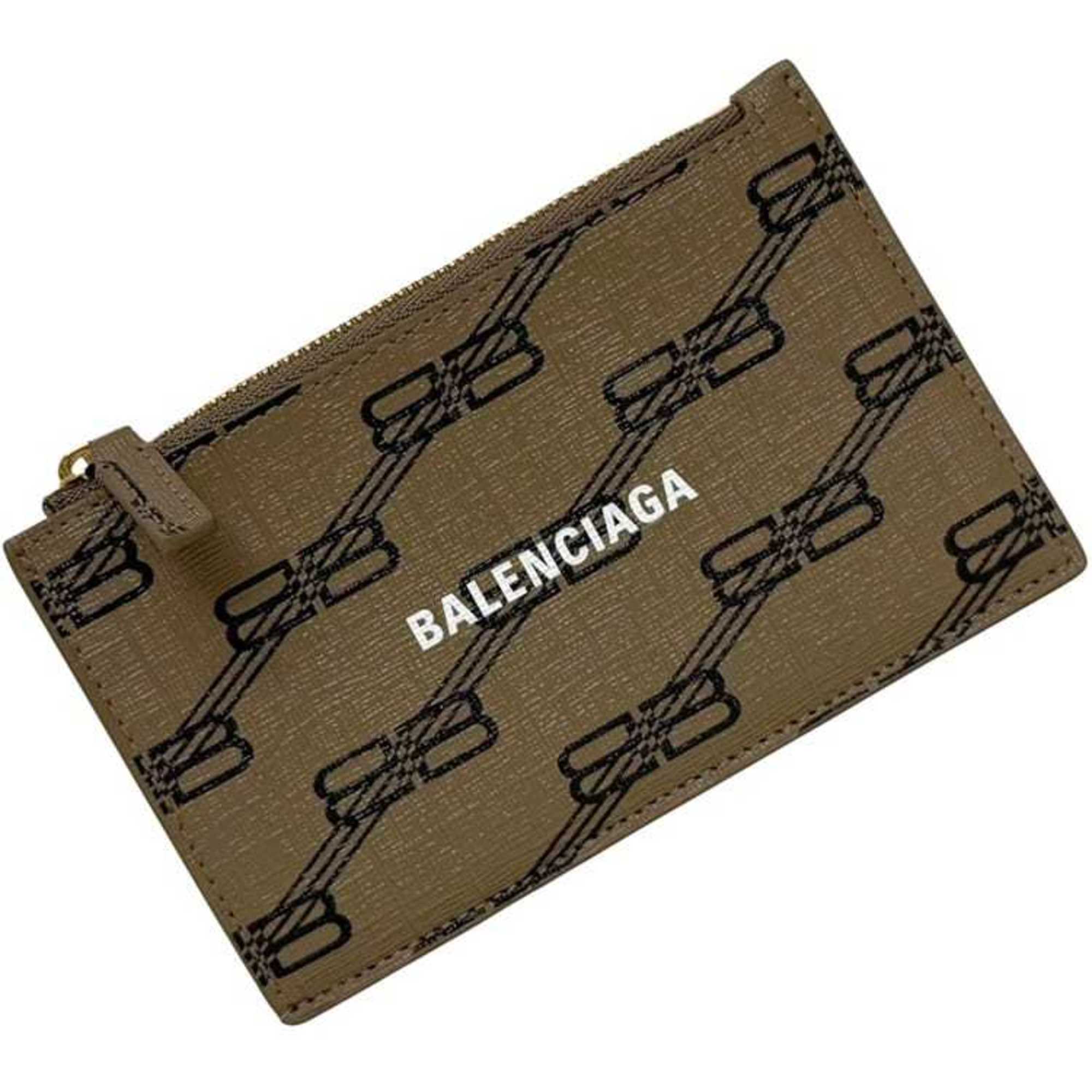 Balenciaga Beige Pvc Leather Coin Purse/Coin Case (Pre-Owned)