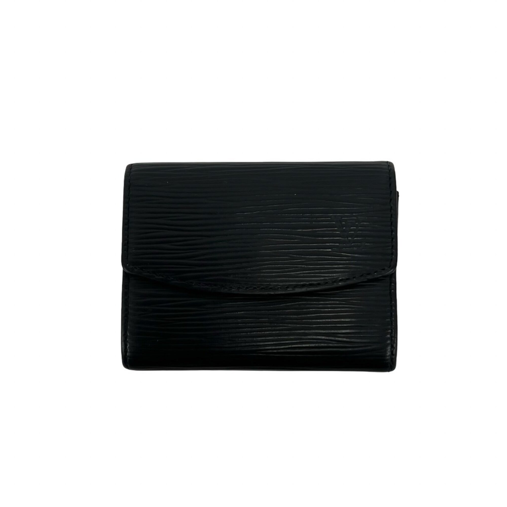 Louis Vuitton Black Leather Coin Purse/Coin Case (Pre-Owned)