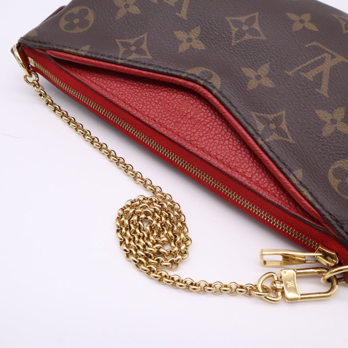 Louis Vuitton Beige Brown Coated Canvas Leather Handbag (Pre-Owned)