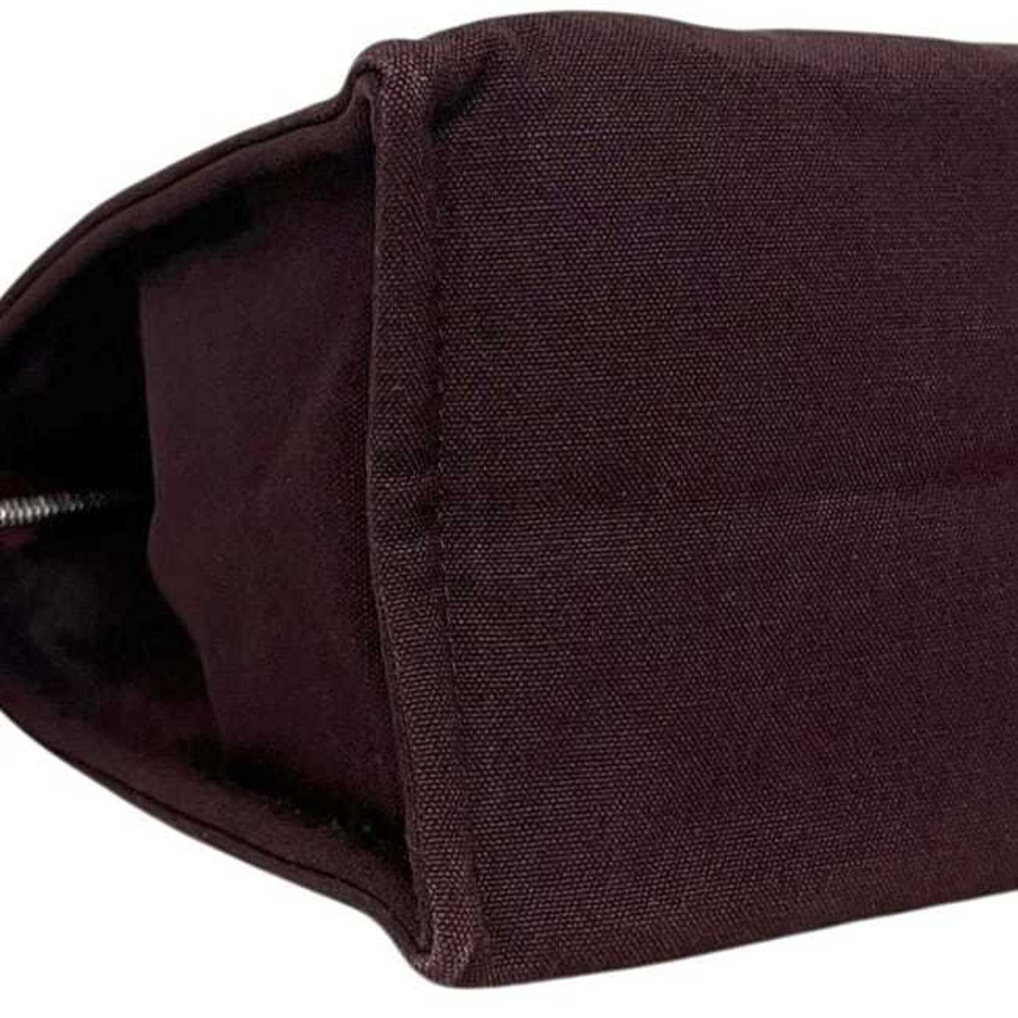Hermes Bordeaux Cotton Clutch Bag (Pre-Owned)