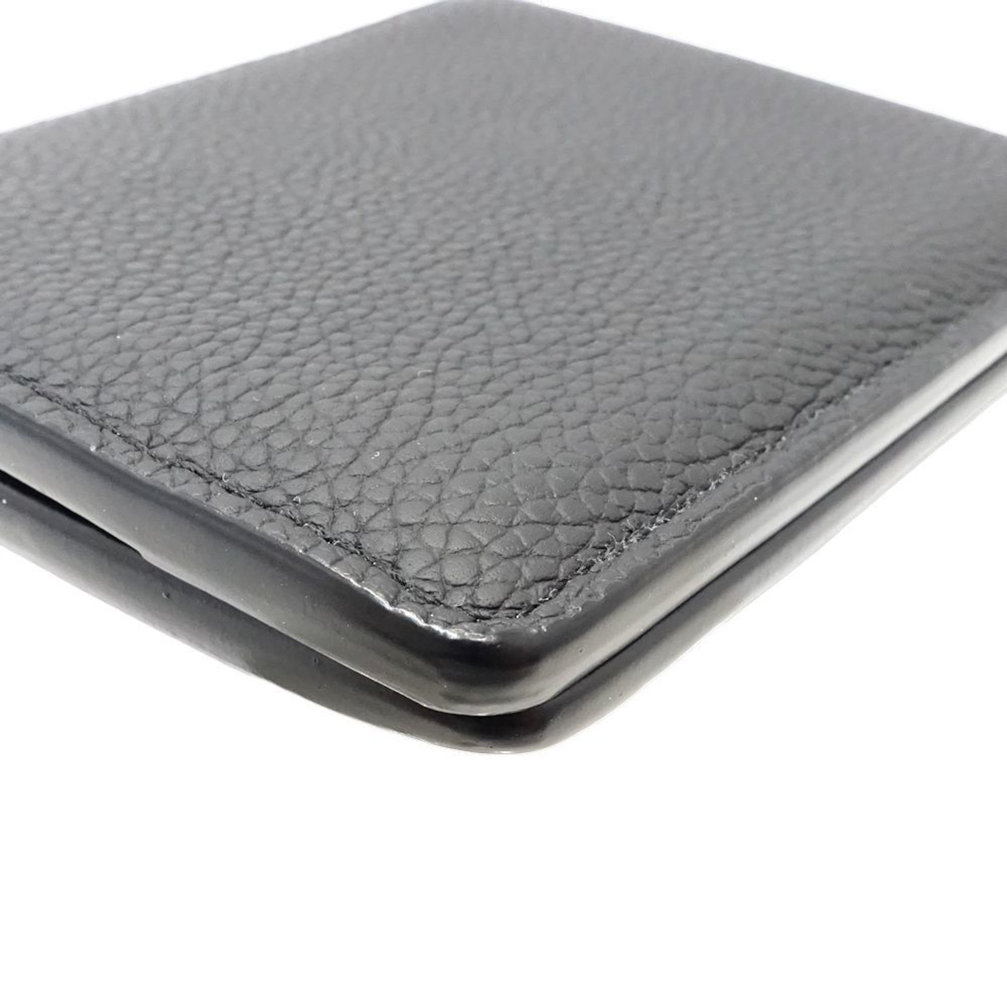 Louis Vuitton Black Leather Wallet (Bi-Fold) (Pre-Owned)