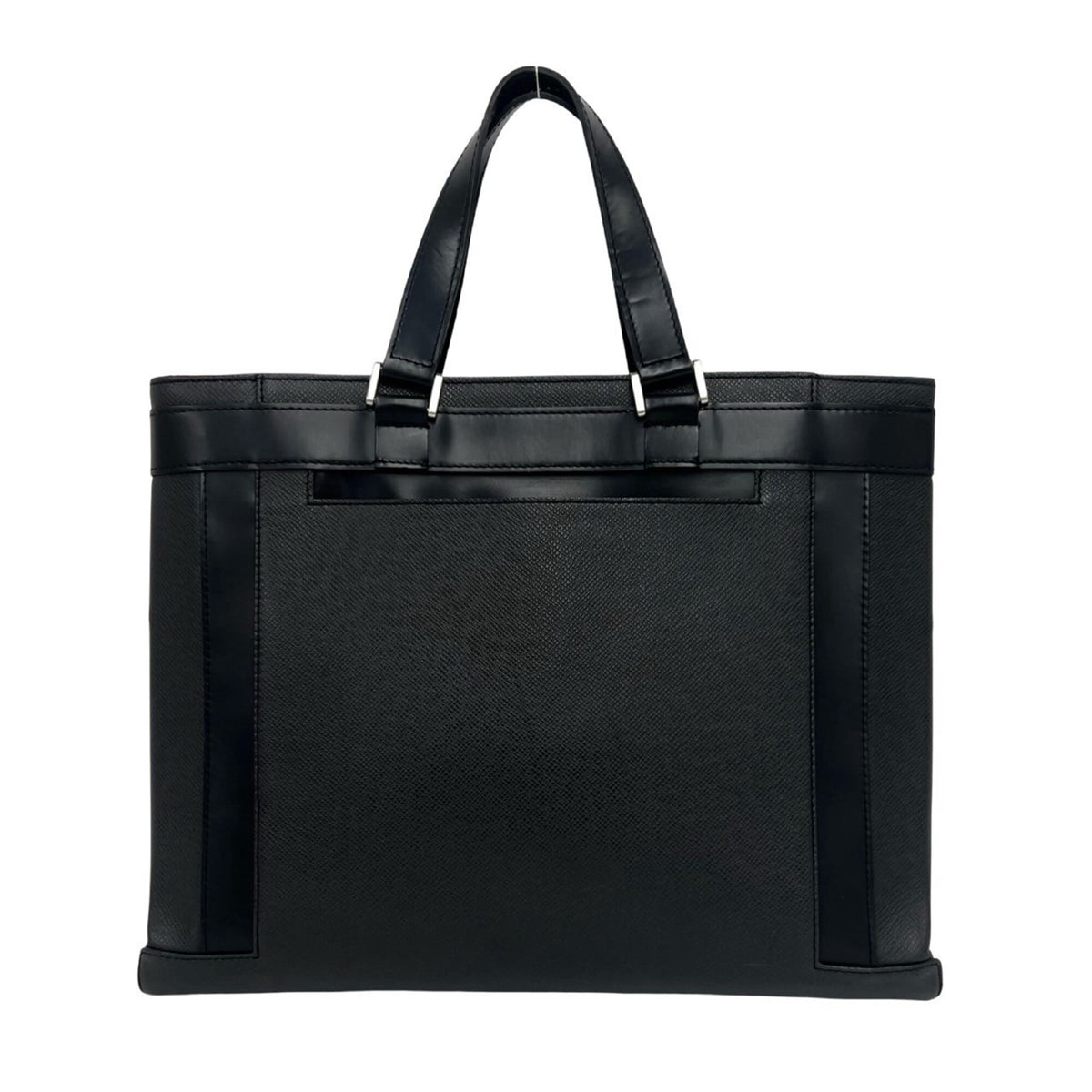 Louis Vuitton Black Leather Handbag Tote Bag (Pre-Owned)