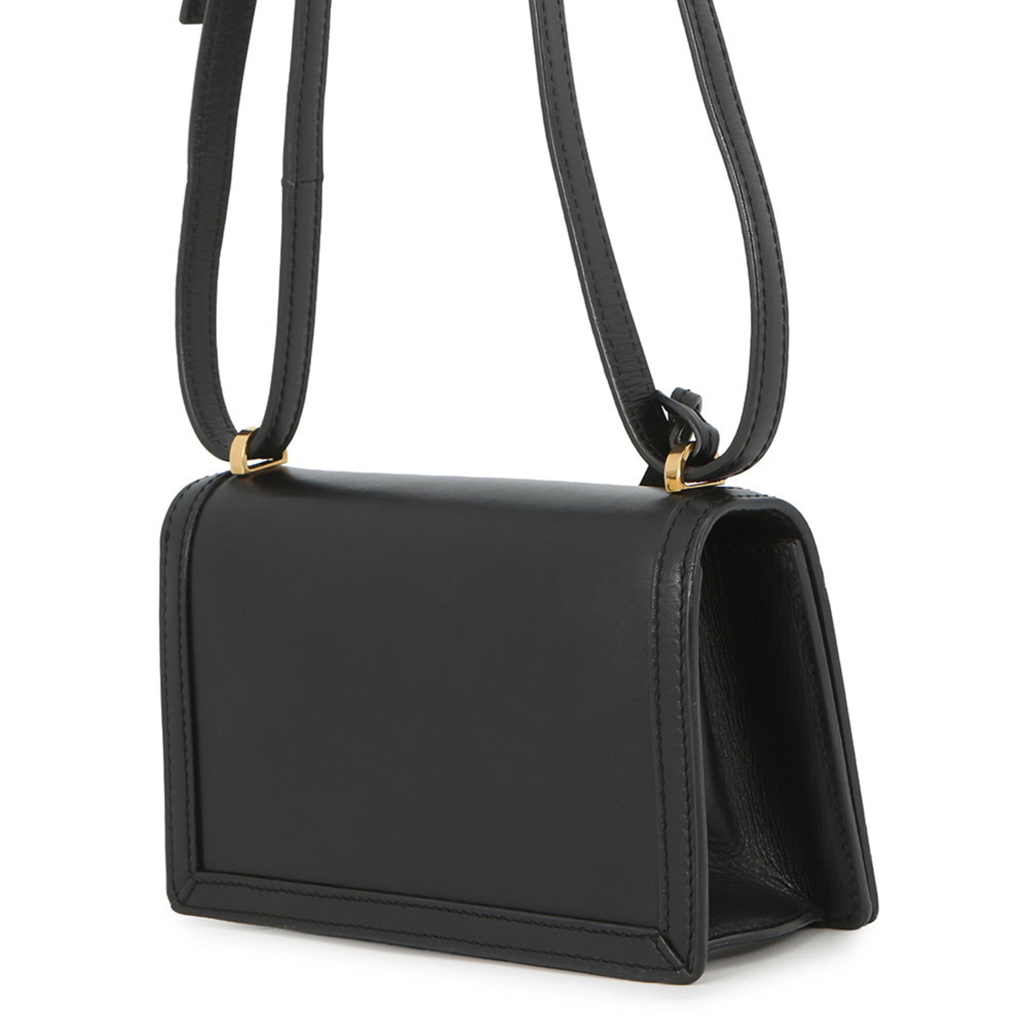Loewe Barcelona Black Leather Handbag Shoulder Bag (Pre-Owned)