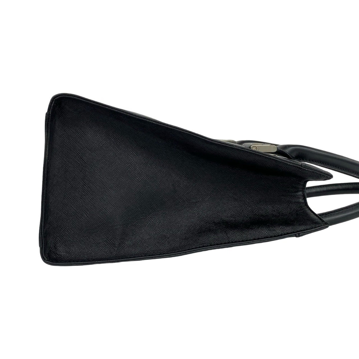Burberry Black Leather Handbag Tote Bag (Pre-Owned)