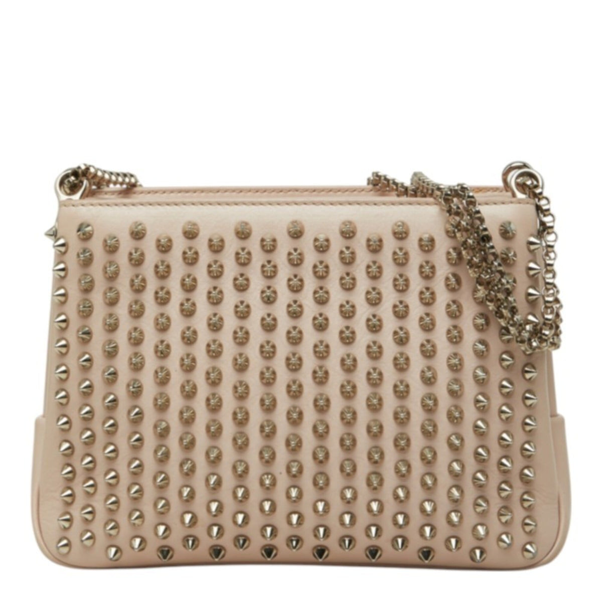 Christian Louboutin Light Pink Leather Metal Shoulder Bag (Pre-Owned)