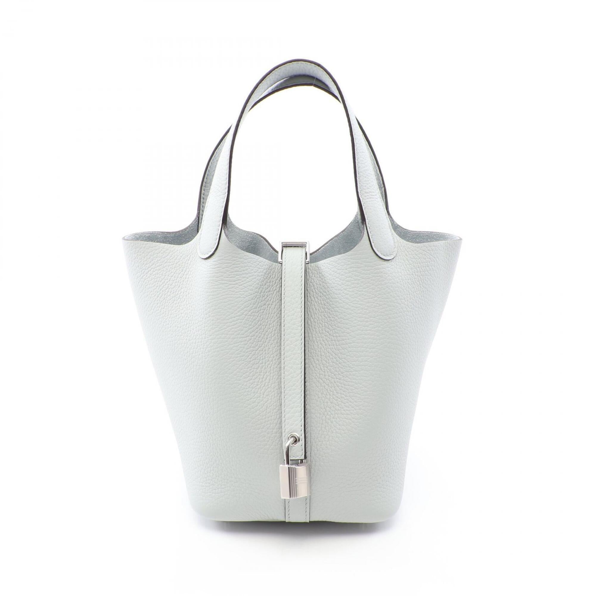 Hermes Picotin Blue Taurillon Clemence Leather Handbag (Pre-Owned)