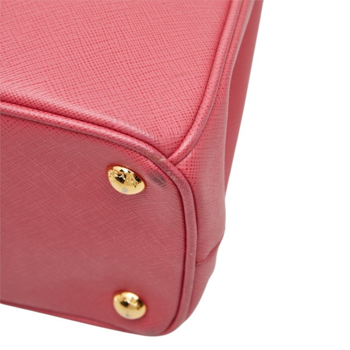 Prada Pink Saffiano Triangle Leather Handbag Shoulder Bag (Pre-Owned)