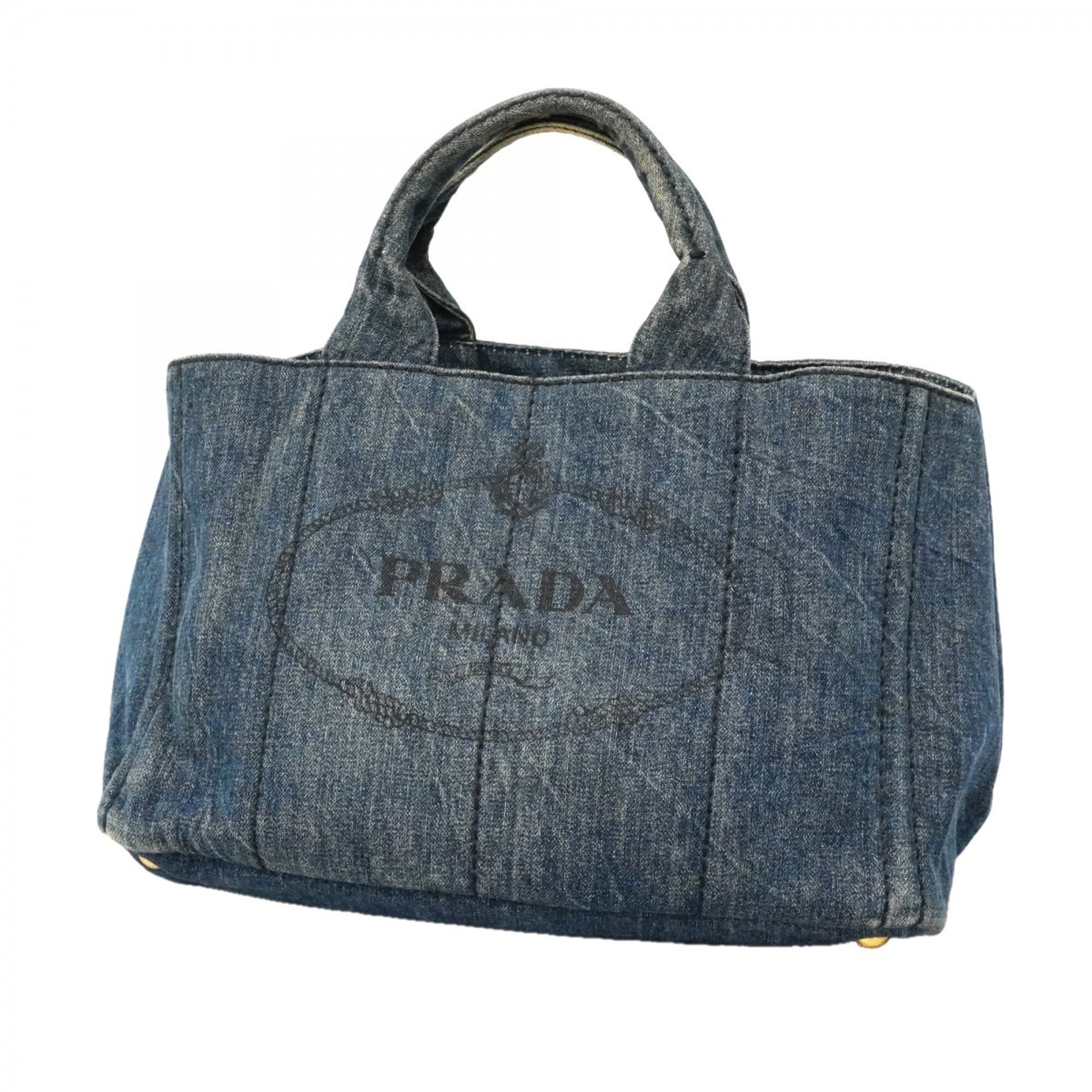 Prada Navy Denim Tote Bag (Pre-Owned)