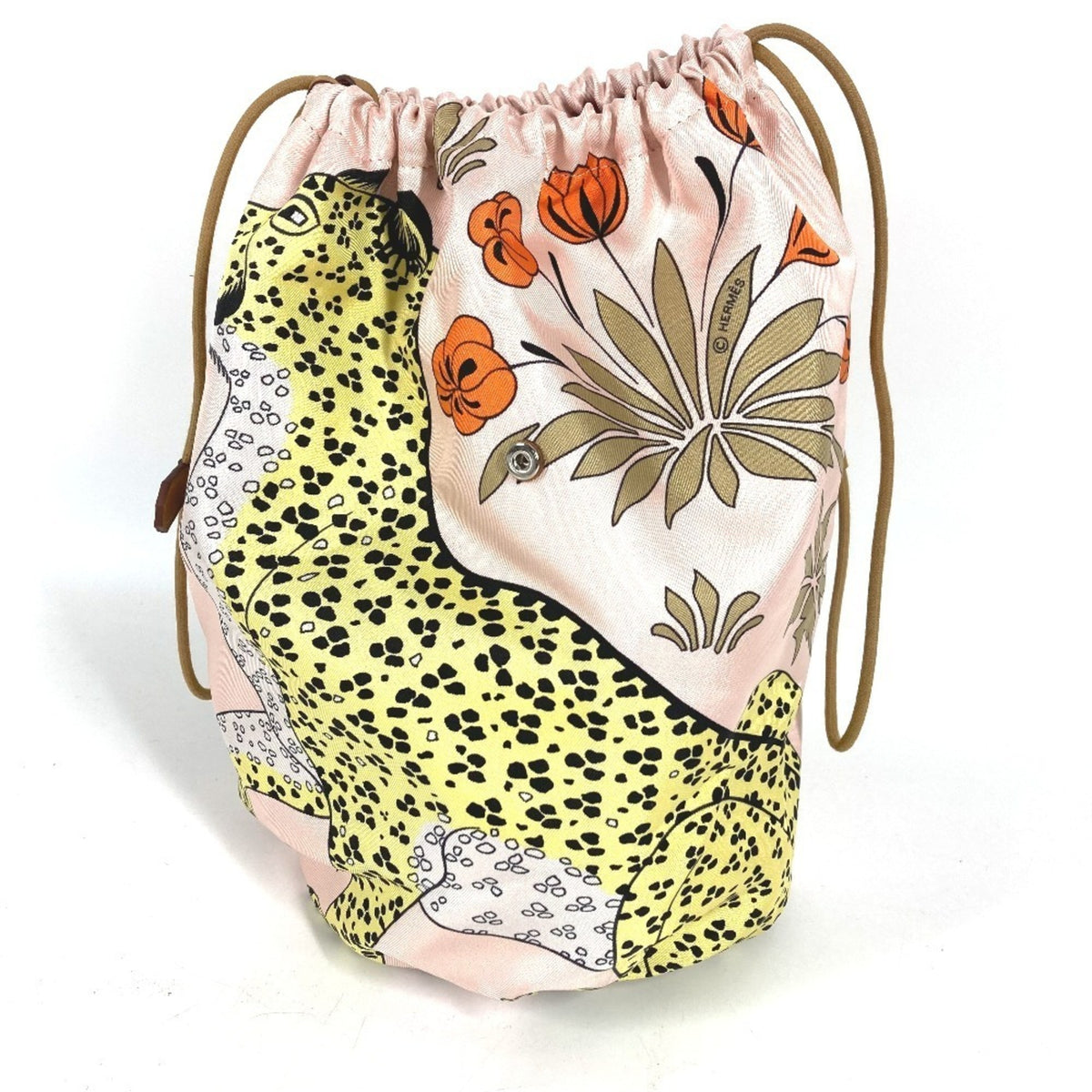 Hermes Pink Silk Handbag Pouch (Pre-Owned)