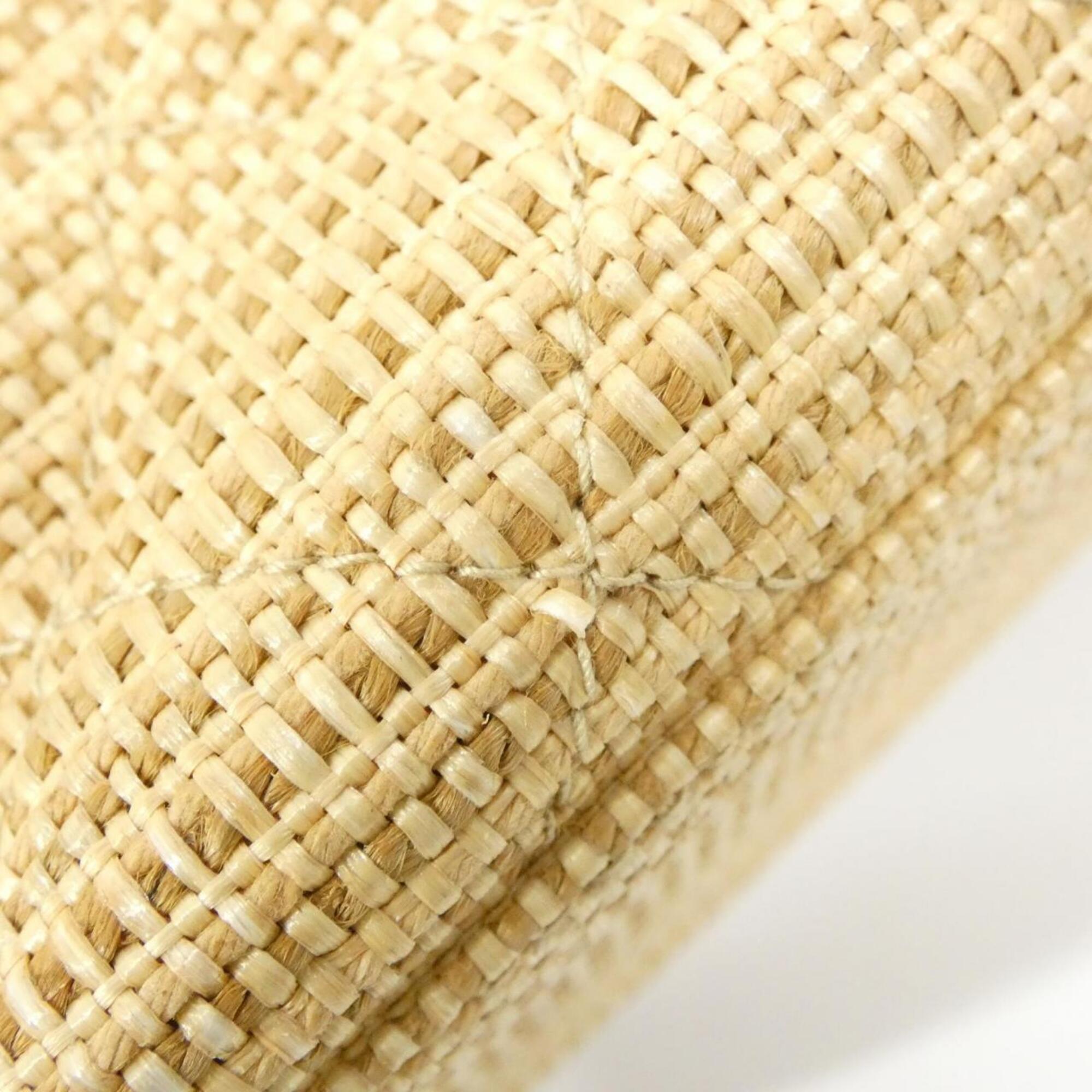 Chanel Beige Raffia Shoulder Bag (Pre-Owned)
