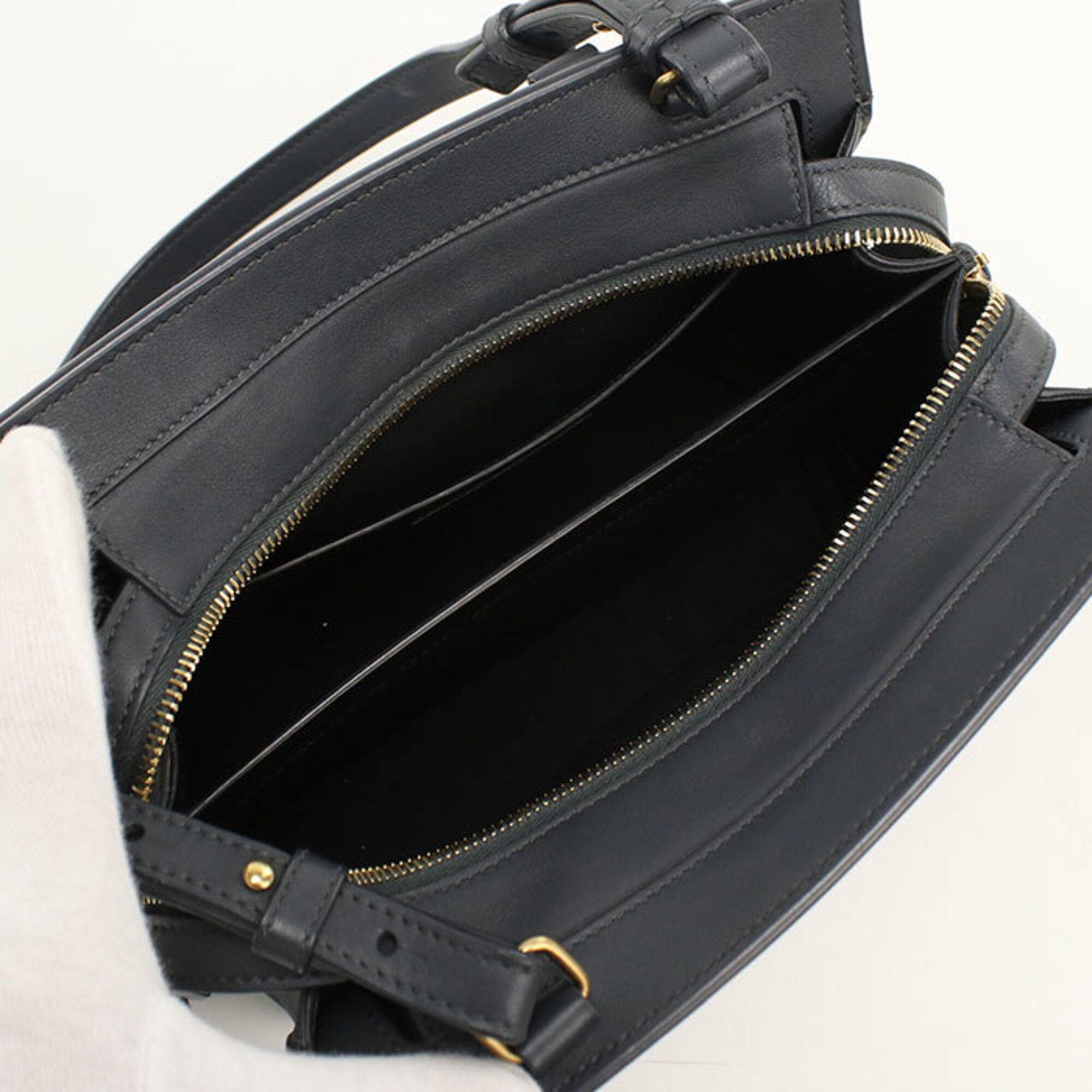 Saint Laurent Gray Leather Handbag (Pre-Owned)