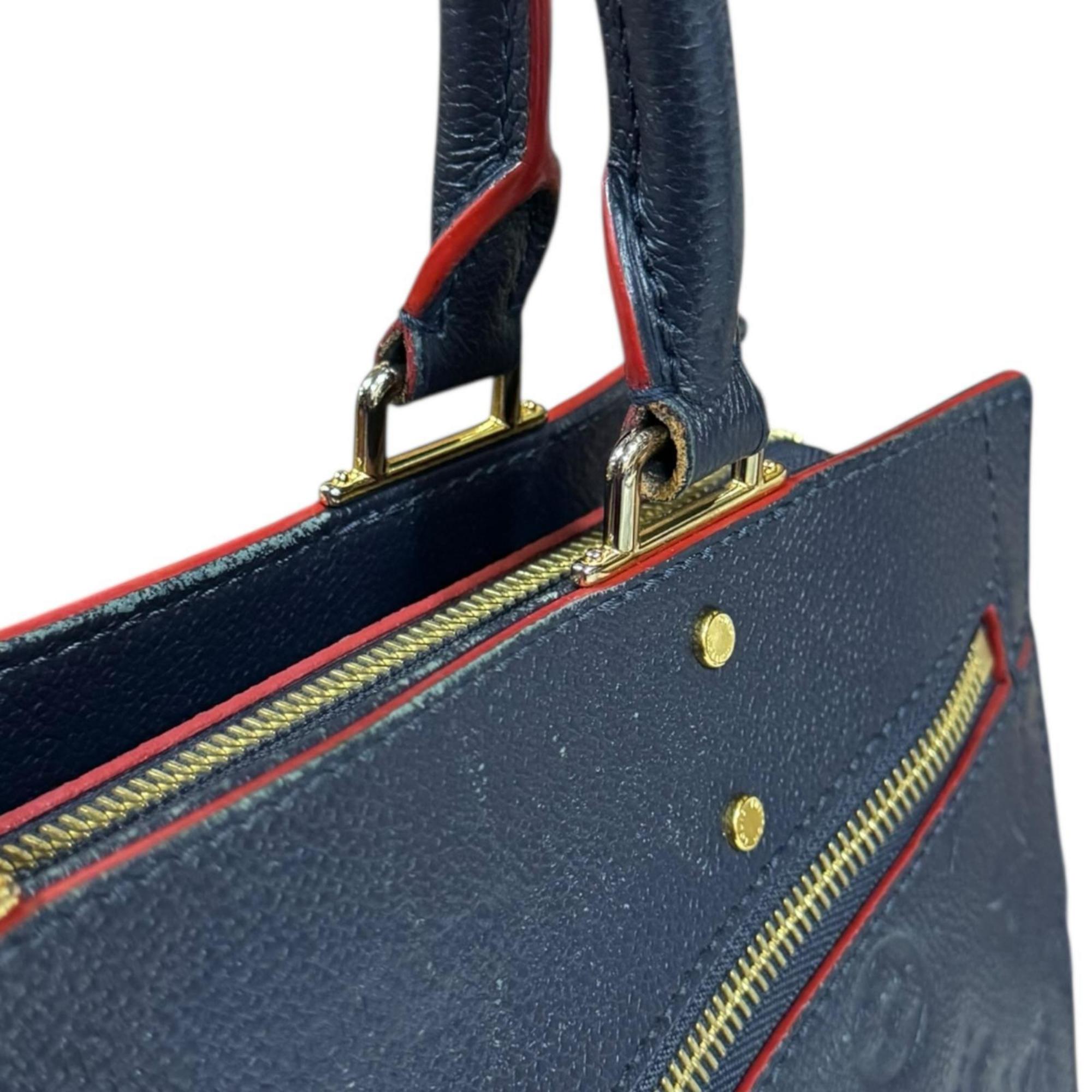 Louis Vuitton Marine Rouge Navy Monogram Empreinte Shoulder Bag (Pre-Owned)