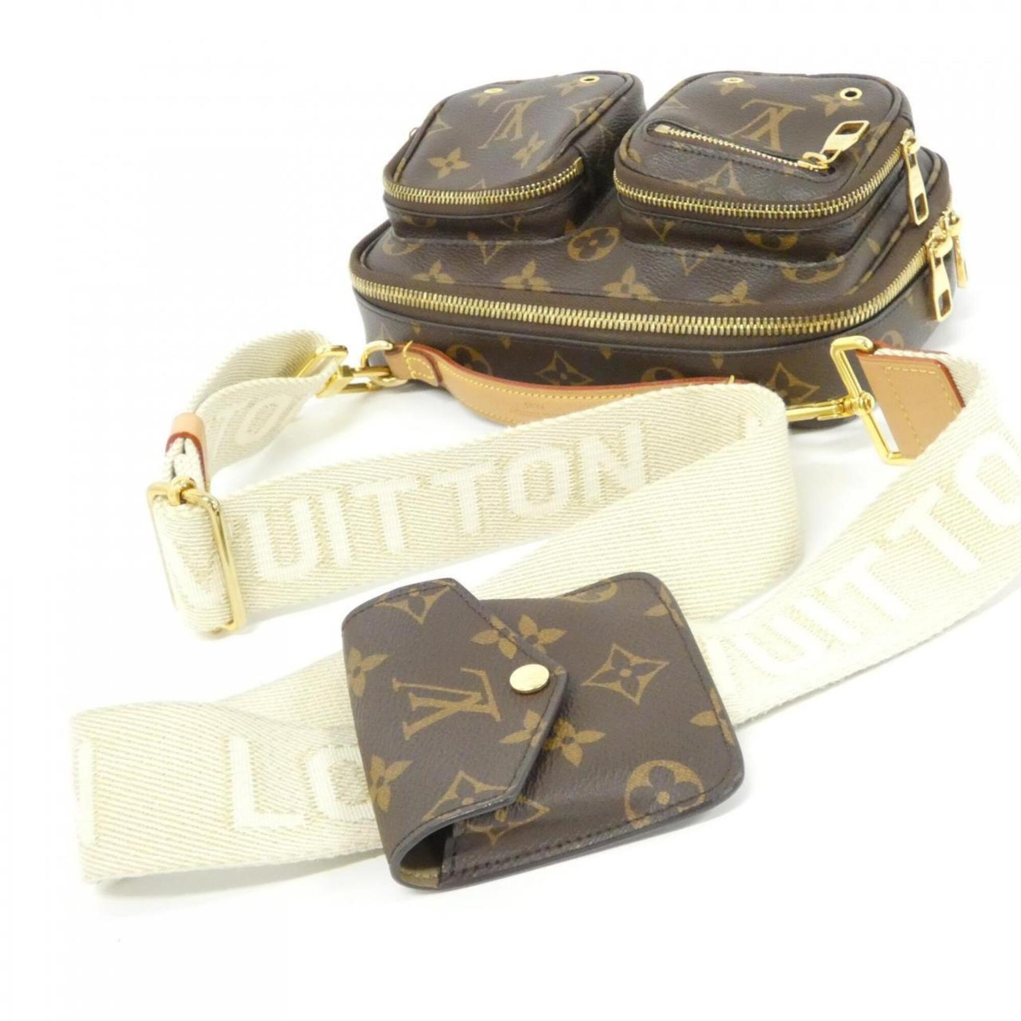 Louis Vuitton Monogram Marron Coated Canvas Pouch Shoulder Bag (Pre-Owned)