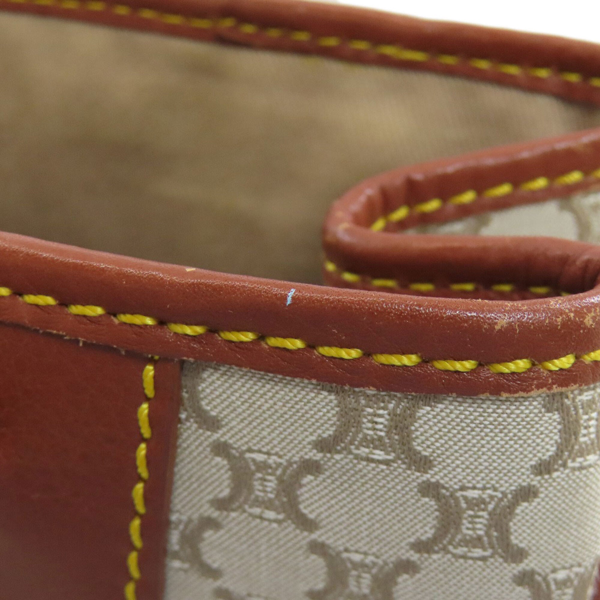 Celine Macadam Brown Canvas Handbag (Pre-Owned)