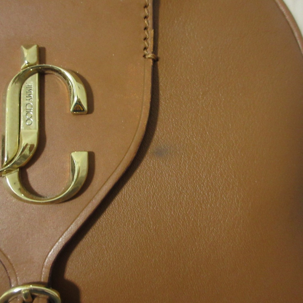 Jimmy Choo Brown Leather Handbag Shoulder Bag (Pre-Owned)