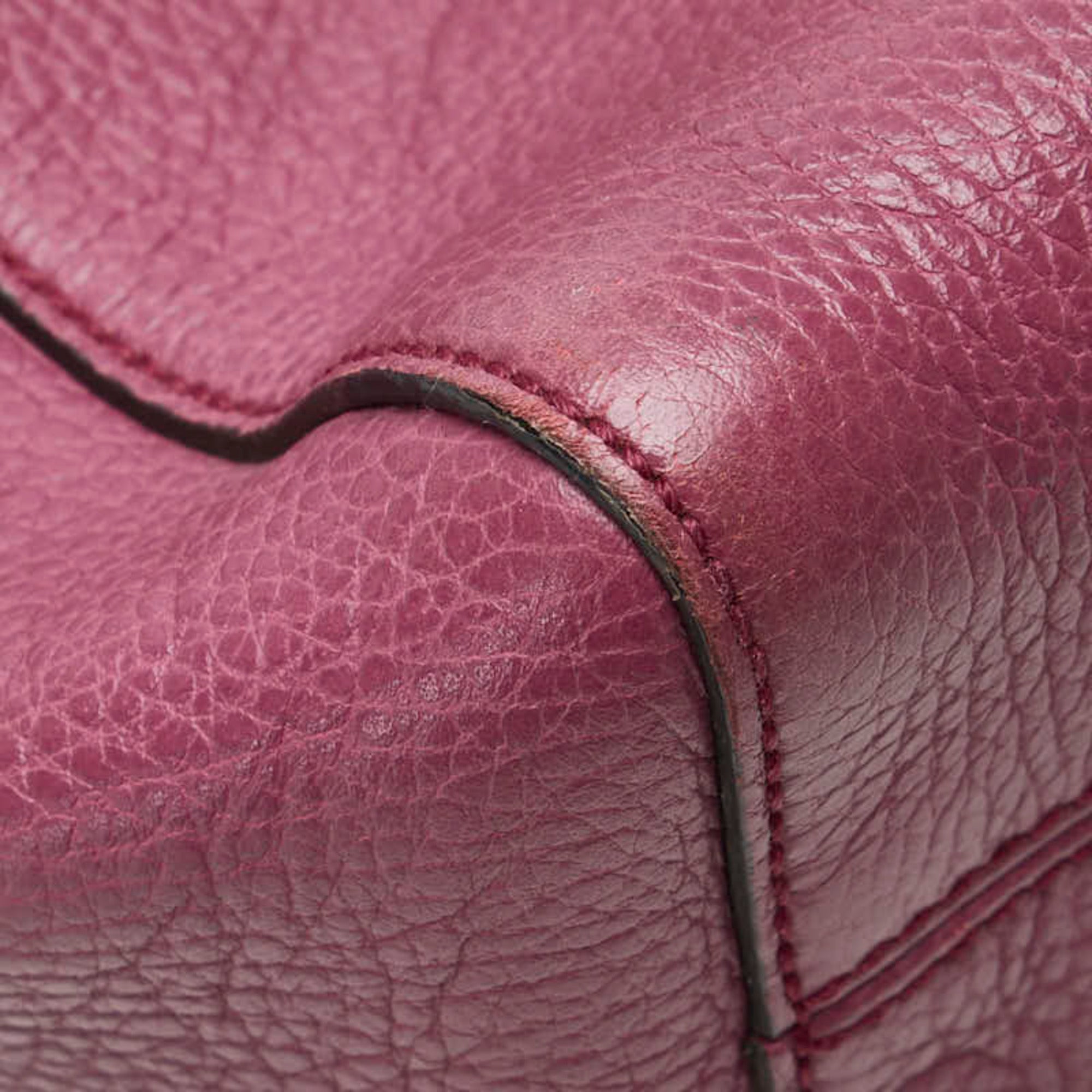 Gucci Purple Leather Handbag Shoulder Bag (Pre-Owned)