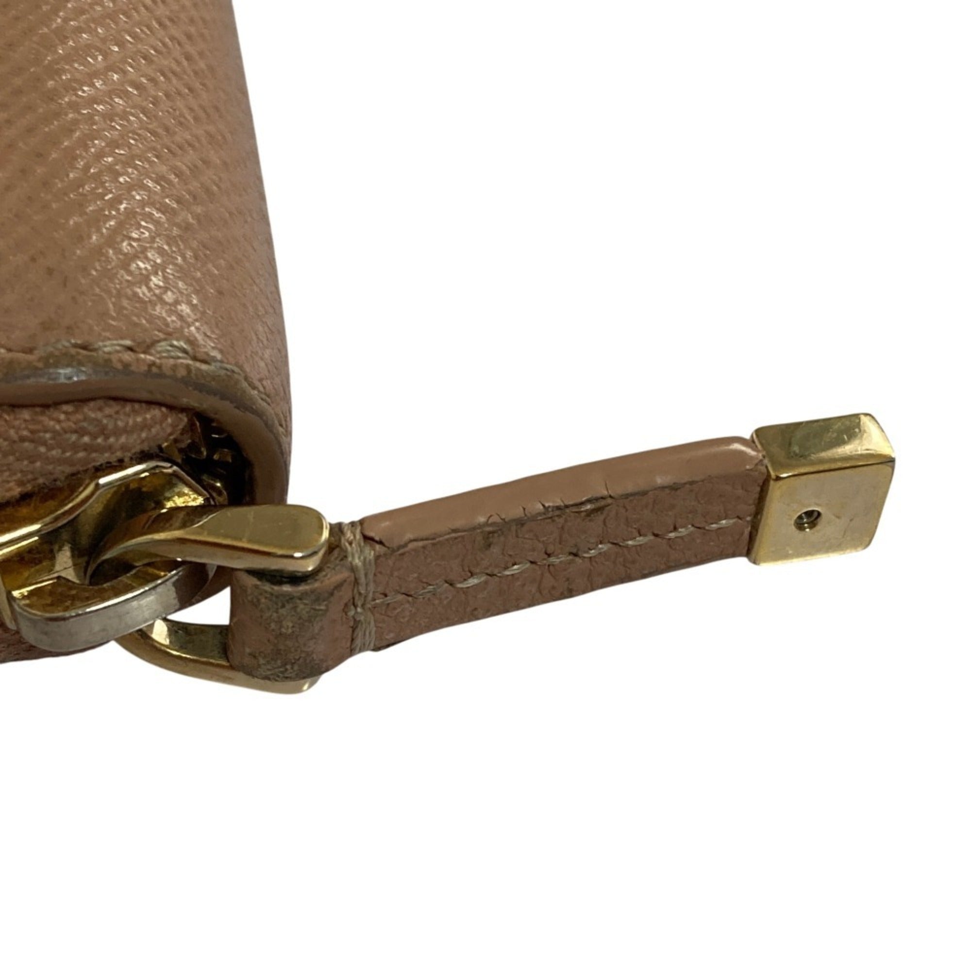 Christian Dior Beige Leather Long Wallet (Bi-Fold) (Pre-Owned)