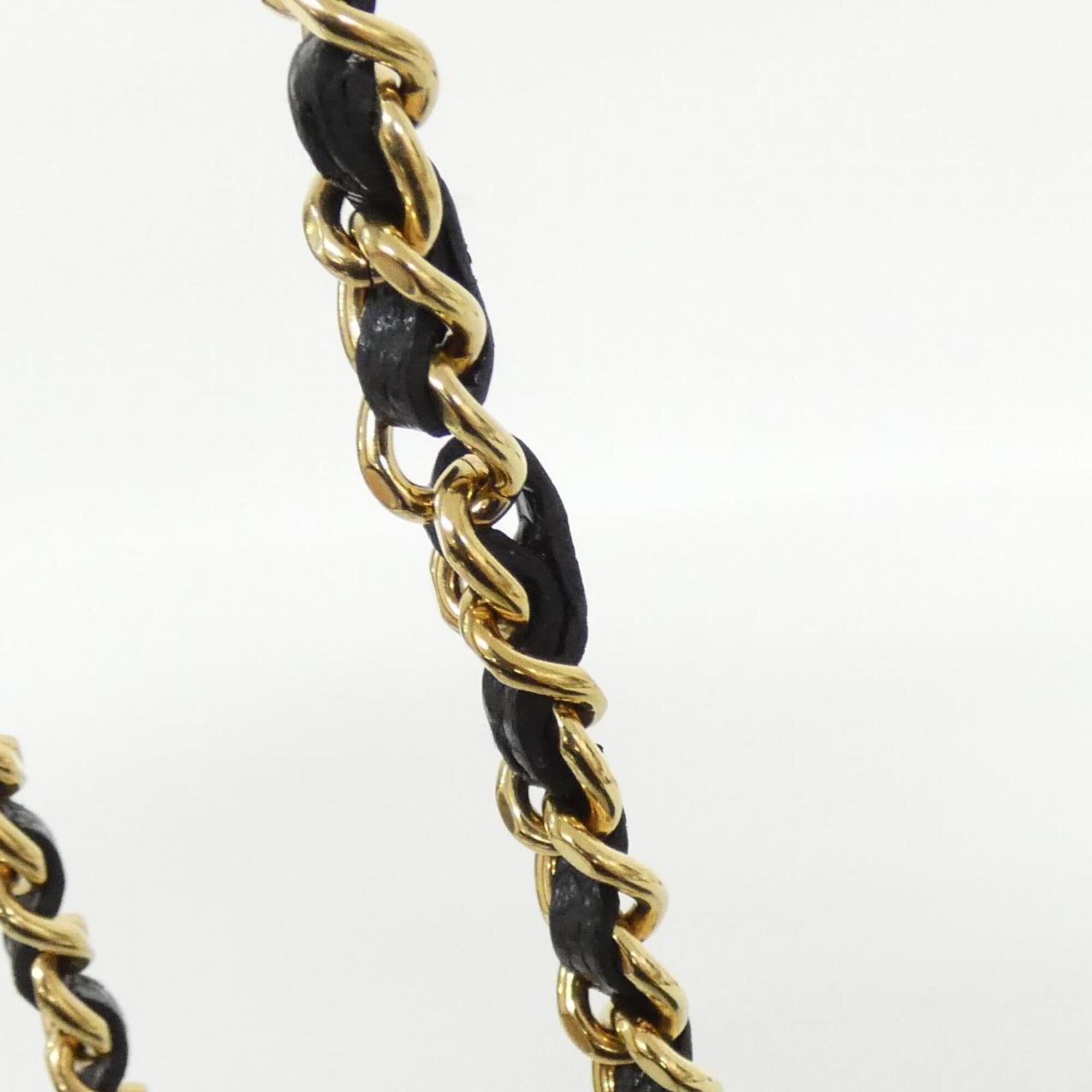 Chanel Black Bordeaux Grained Calfskin Chain/Shoulder Wallet (Pre-Owned)