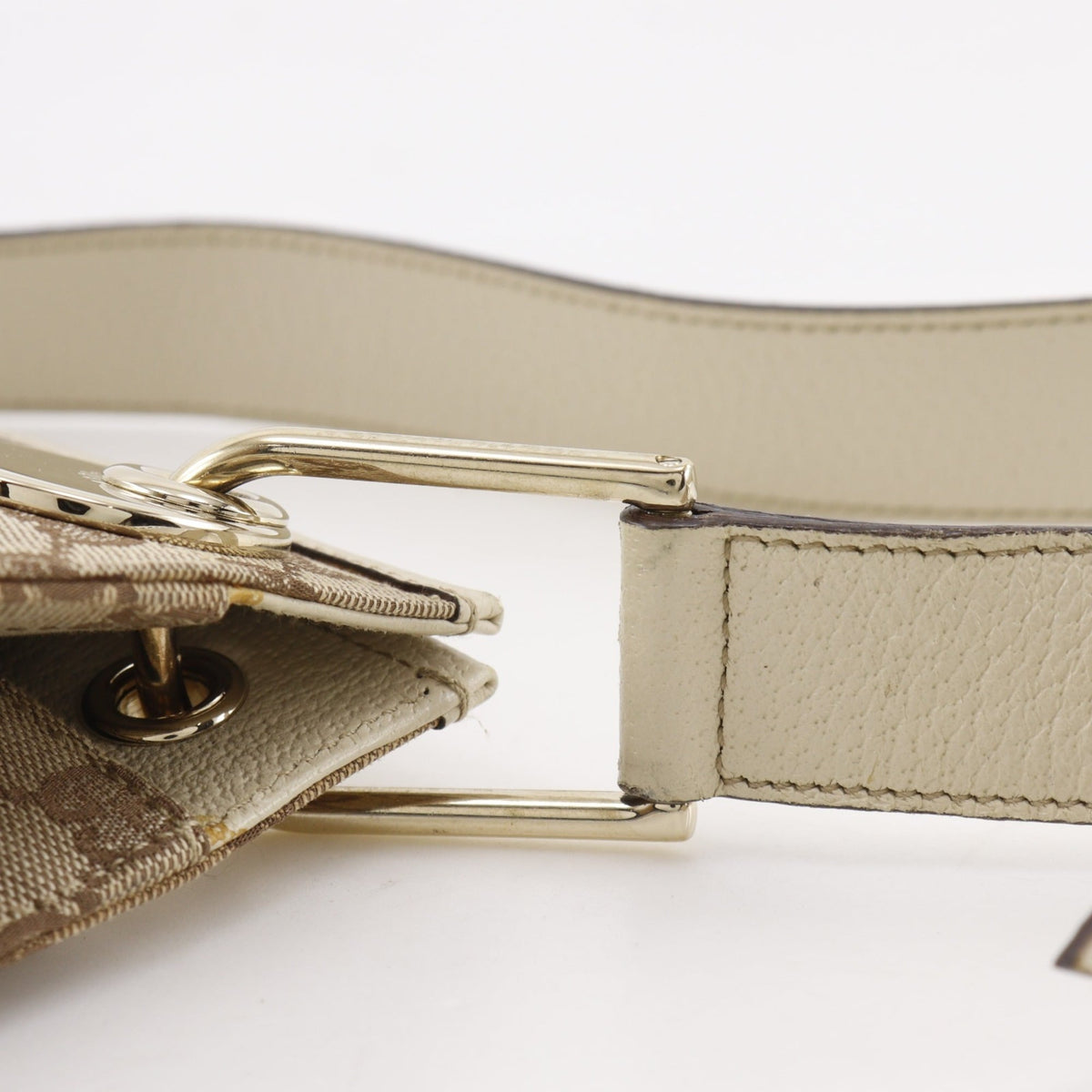 Gucci Gg Canvas Beige Gg Canvas Shoulder Bag (Pre-Owned)