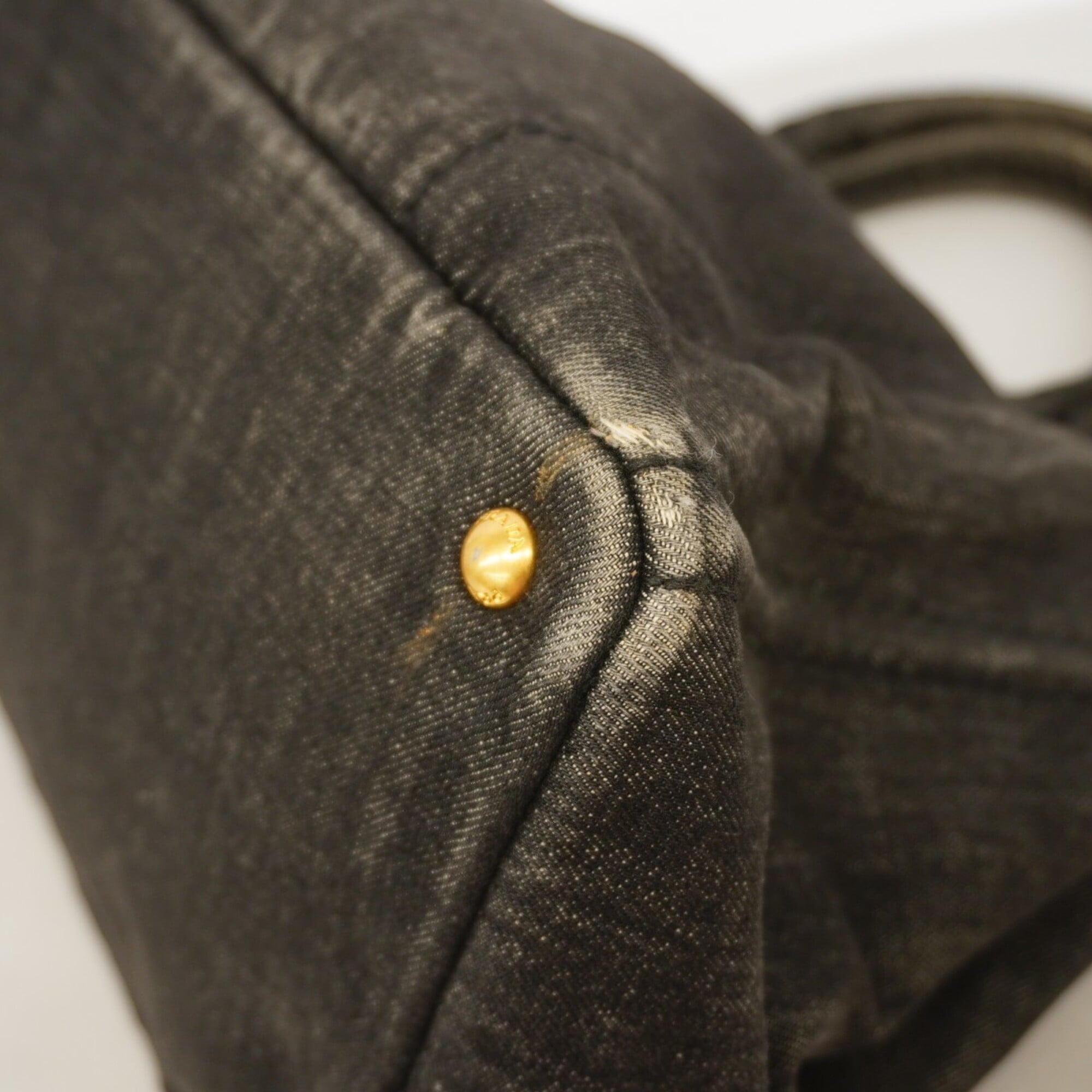 Prada Black Denim Tote Bag (Pre-Owned)