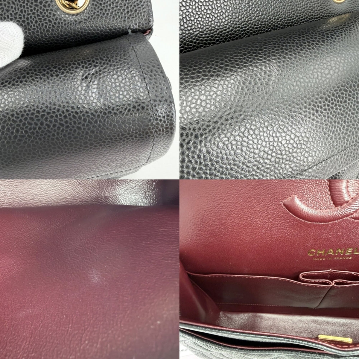Chanel Black Grained Calfskin Shoulder Bag (Pre-Owned)