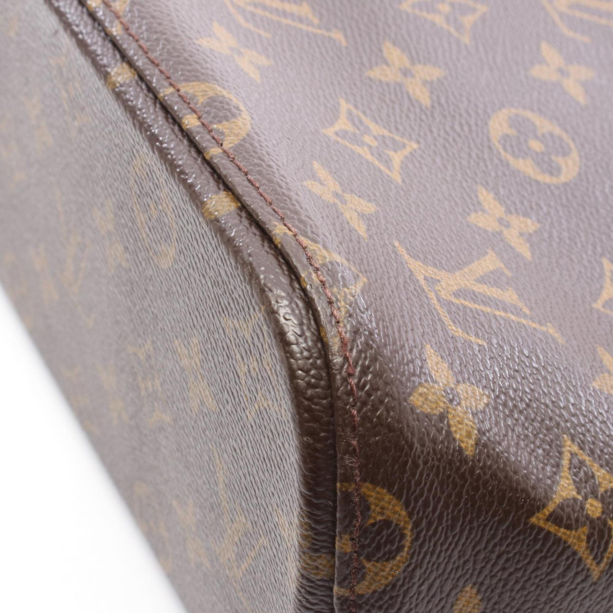 Louis Vuitton Brown Monogram Coated Canvas Leather Handbag Tote Bag (Pre-Owned)
