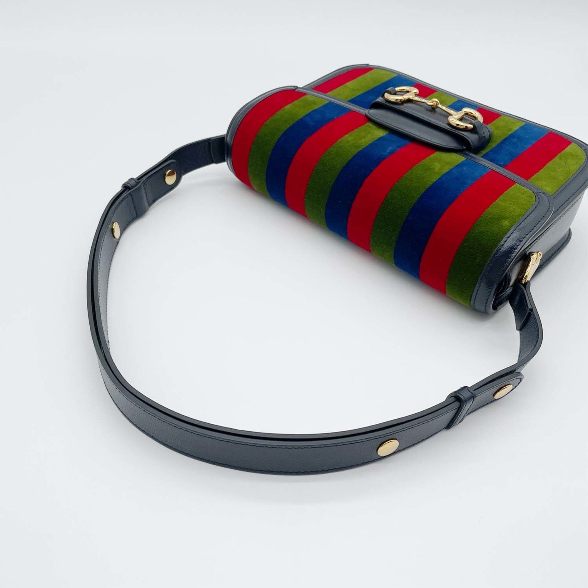 Gucci Navy Leather Shoulder Bag (Pre-Owned)